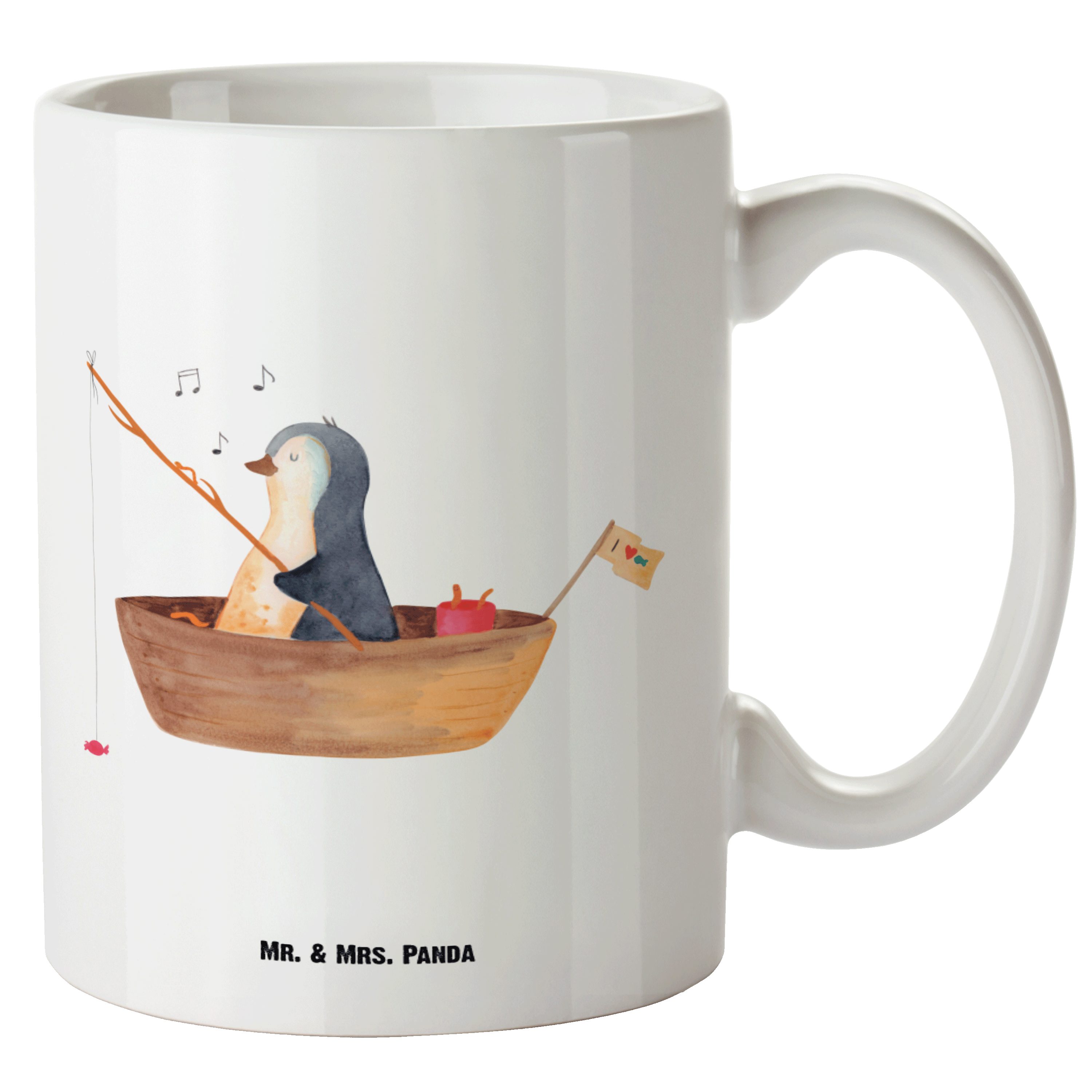 Angelboot XL Neuanfang, - Große & Tasse, Geschenk, Tasse Weiß Tasse Leben, Panda v, Mrs. - Keramik Pinguin Mr.