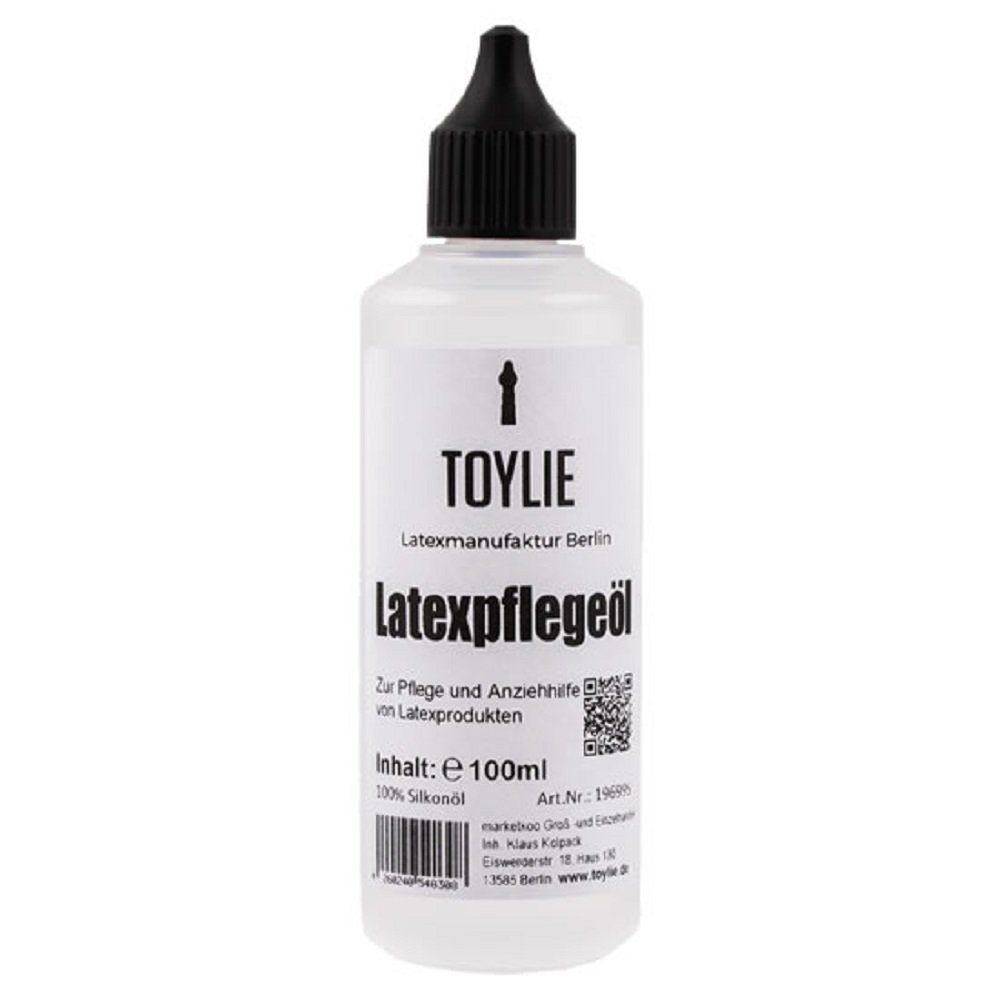 Toylie Gleitgel Latex-Pflegeöl, Flasche mit 100ml, 1-tlg., als Anziehhilfe und für Hochglanzoptik von Latexkleidung