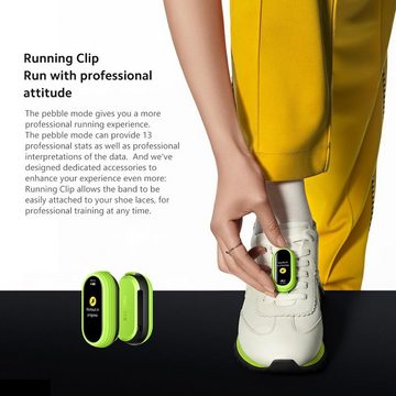 Xiaomi Smartband 8 für Herren Laufzeit bis zu 16 Tagen Aktivitätsarmband Smartwatch (1.62 Zoll, Android / iOS), mit AMOLED-Display Schnellladefunktion150 Sportmodi 5 ATM wasserdicht