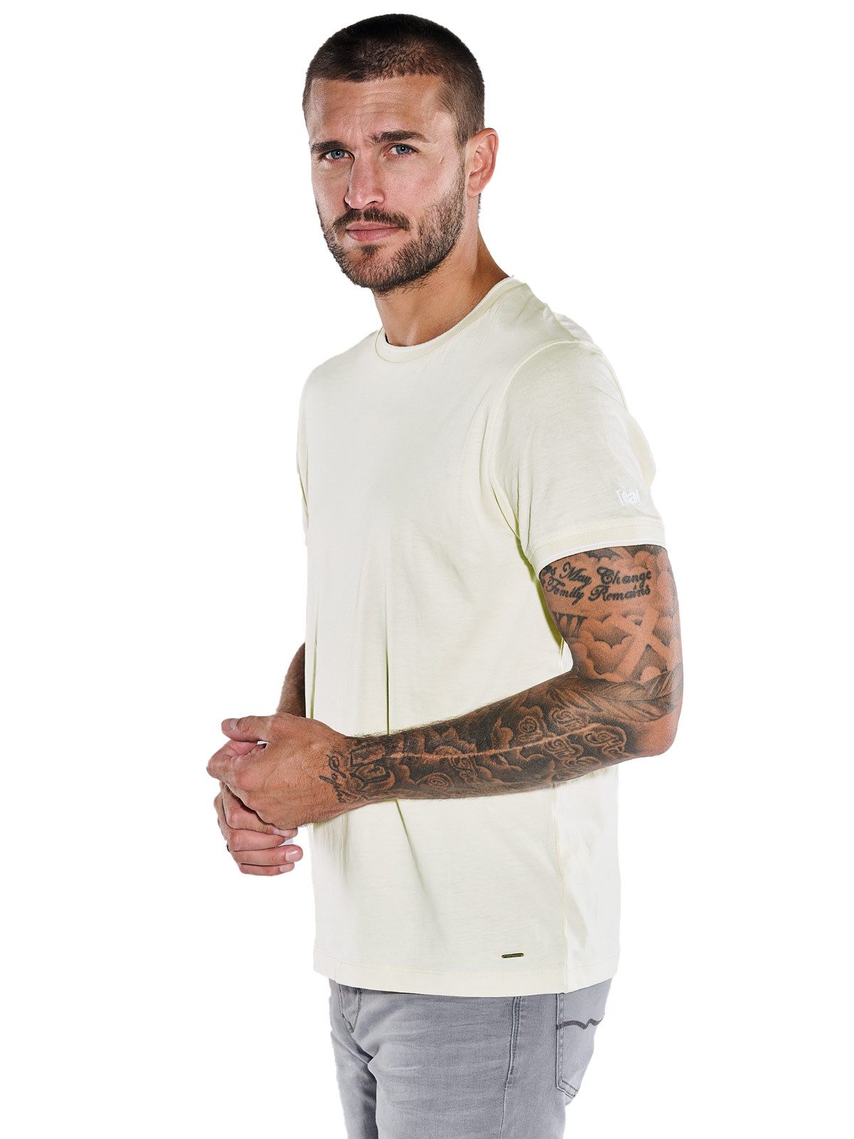 emilio adani T-Shirt emilio adani Herren T-Shirt uni, Beige