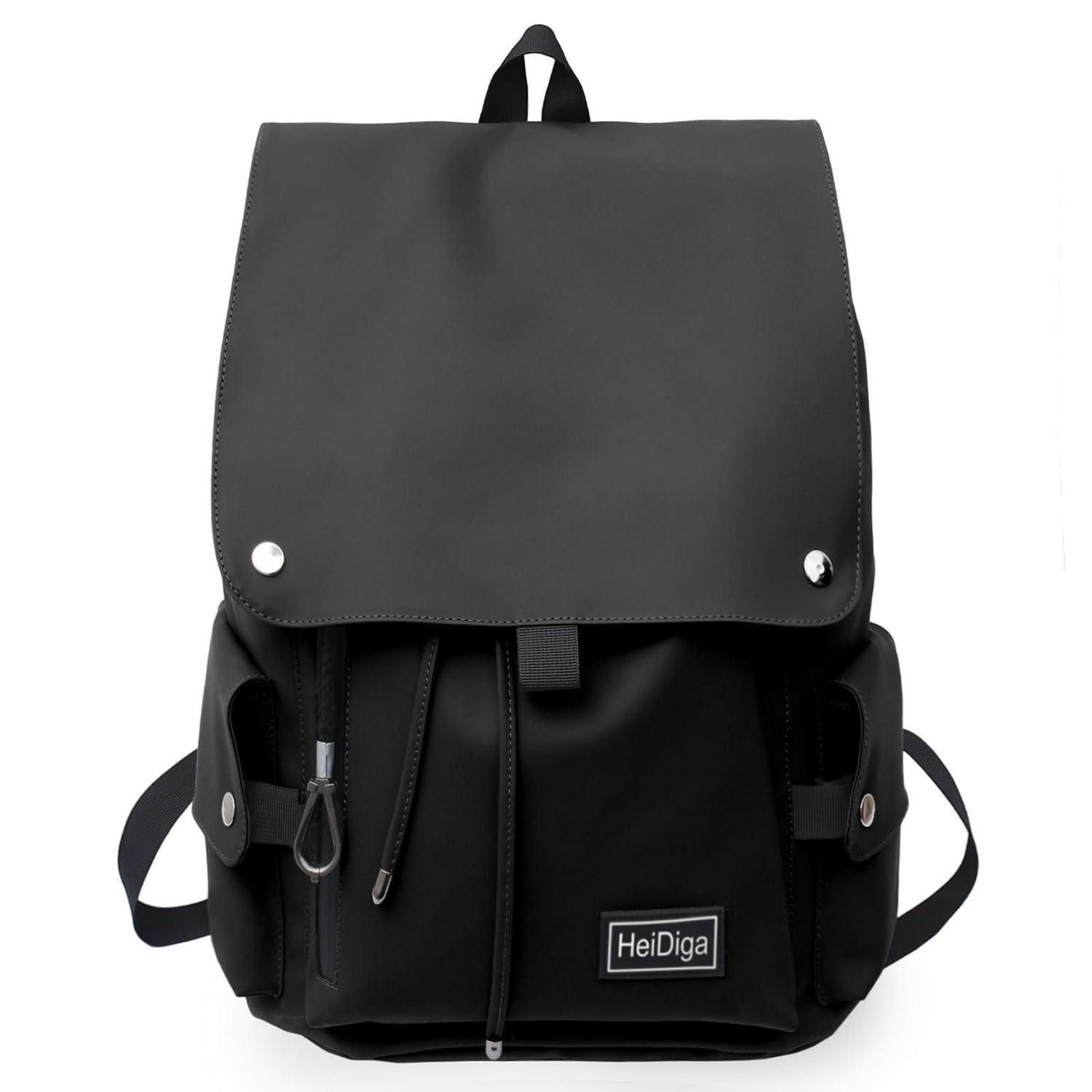 LuxusKollektion Schulrucksack Schulrucksack Mädchen Schwarz Wasserdicht in Lederoptik