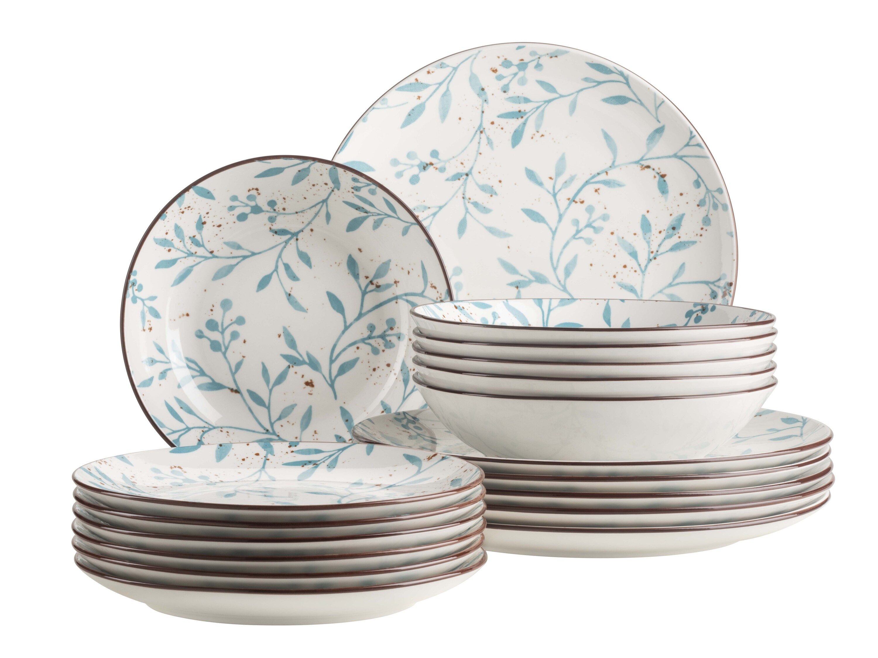 MÄSER Tafelservice Olive (18-tlg), 6 Personen, Porzellan