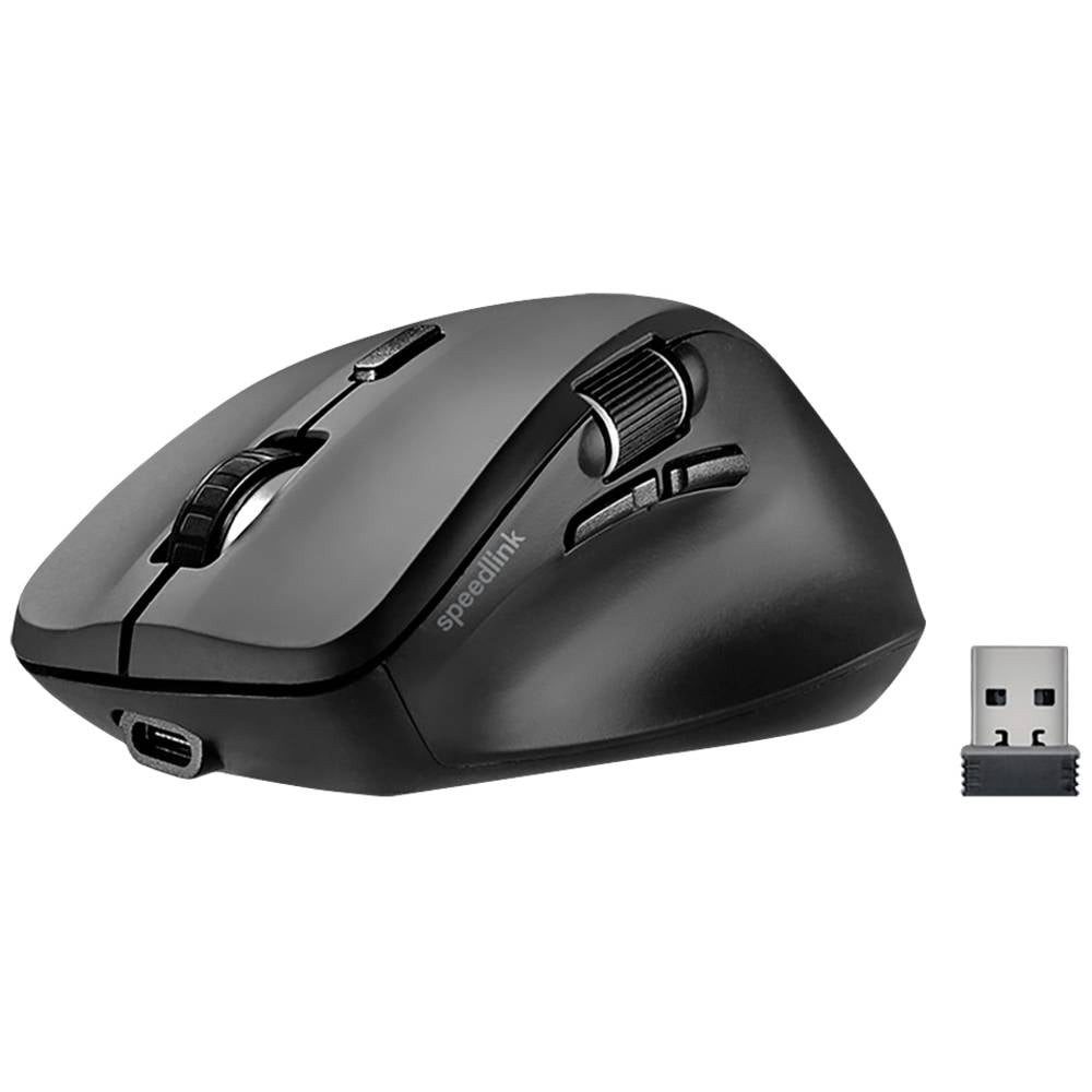 Speedlink Maus SL-630021-RRBK Mäuse (Geräuscharme Tasten, Integriertes Scrollrad, Wiederaufladbar)