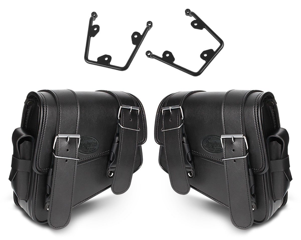 Craftride Koffer Set 2x Satteltaschen mit Halter für Honda Rebel 500 CMX 17-25 Montana