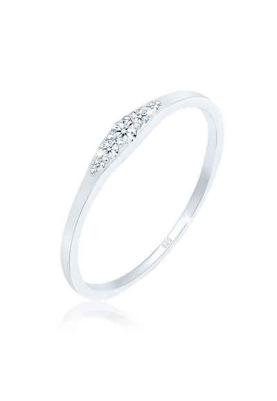 Ring Verlobungsring Silber 925 Diamant Silberring Echtschmuck Infinity DIAMORE