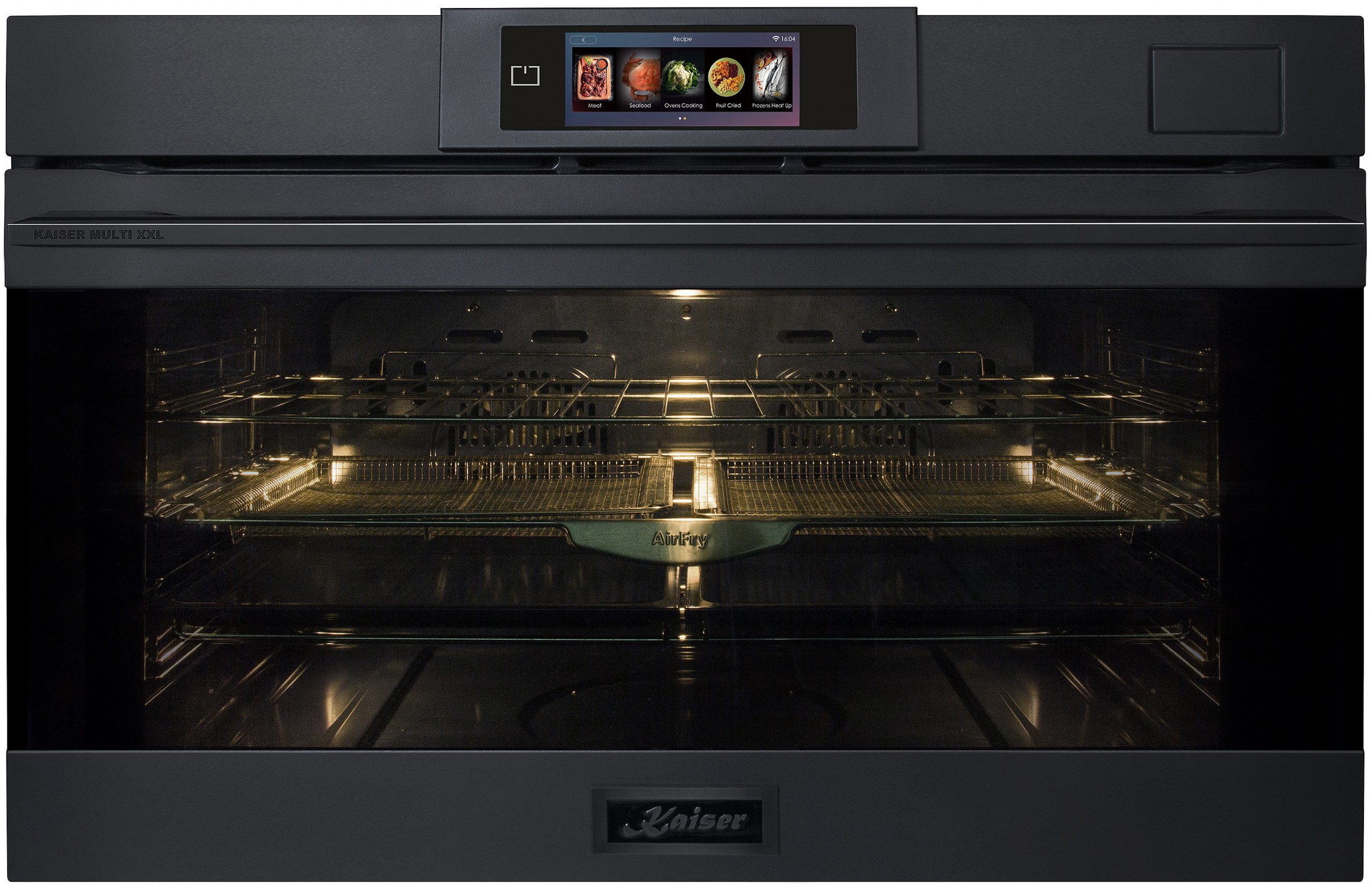 Kaiser Küchengeräte Einbaubackofen 90 cm Einbau Dampfbackofen XXL 133 L, 100 % Dampfgaren, Air Fry, Heißluftsystem PLUS, Infrarotgrill, Gärfunktion, Pizza, Sous Vide, Warmhalten und viele Automatikprogramme EH 9341, mit 1-fach-Teleskopauszug, Hydrolyse Da