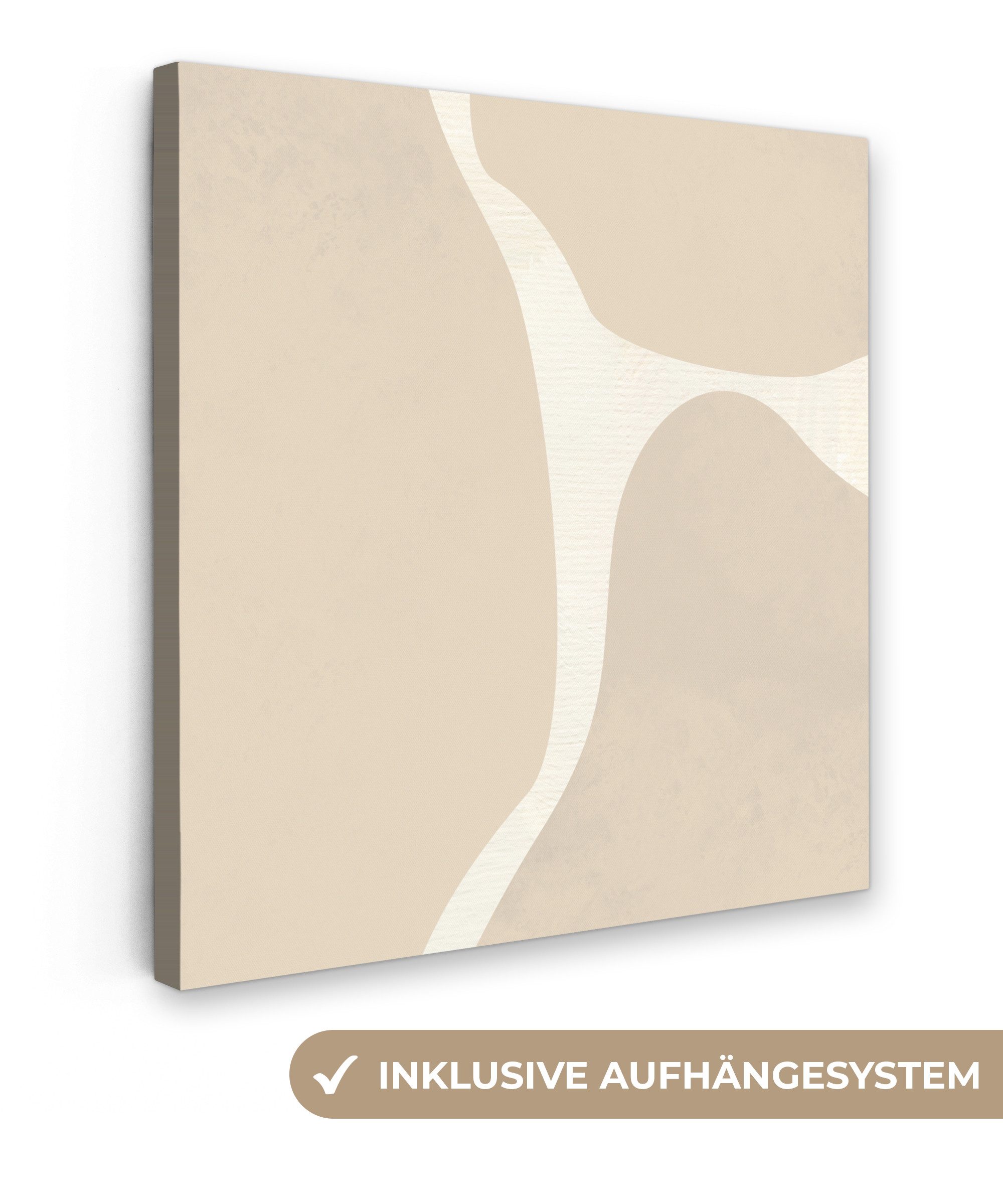Leinwandbild Abstrakt - Beige - Moderne Kunst