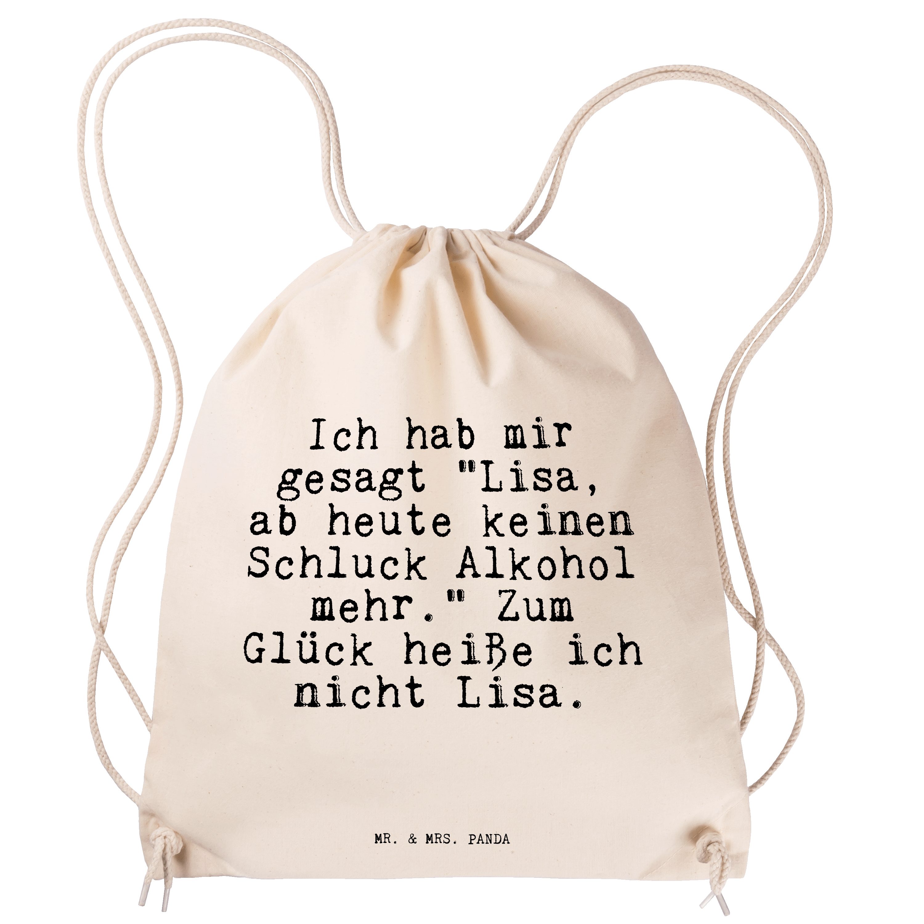 Mr. & Mrs. Panda Sporttasche »Ich hab mir gesagt... Transparent