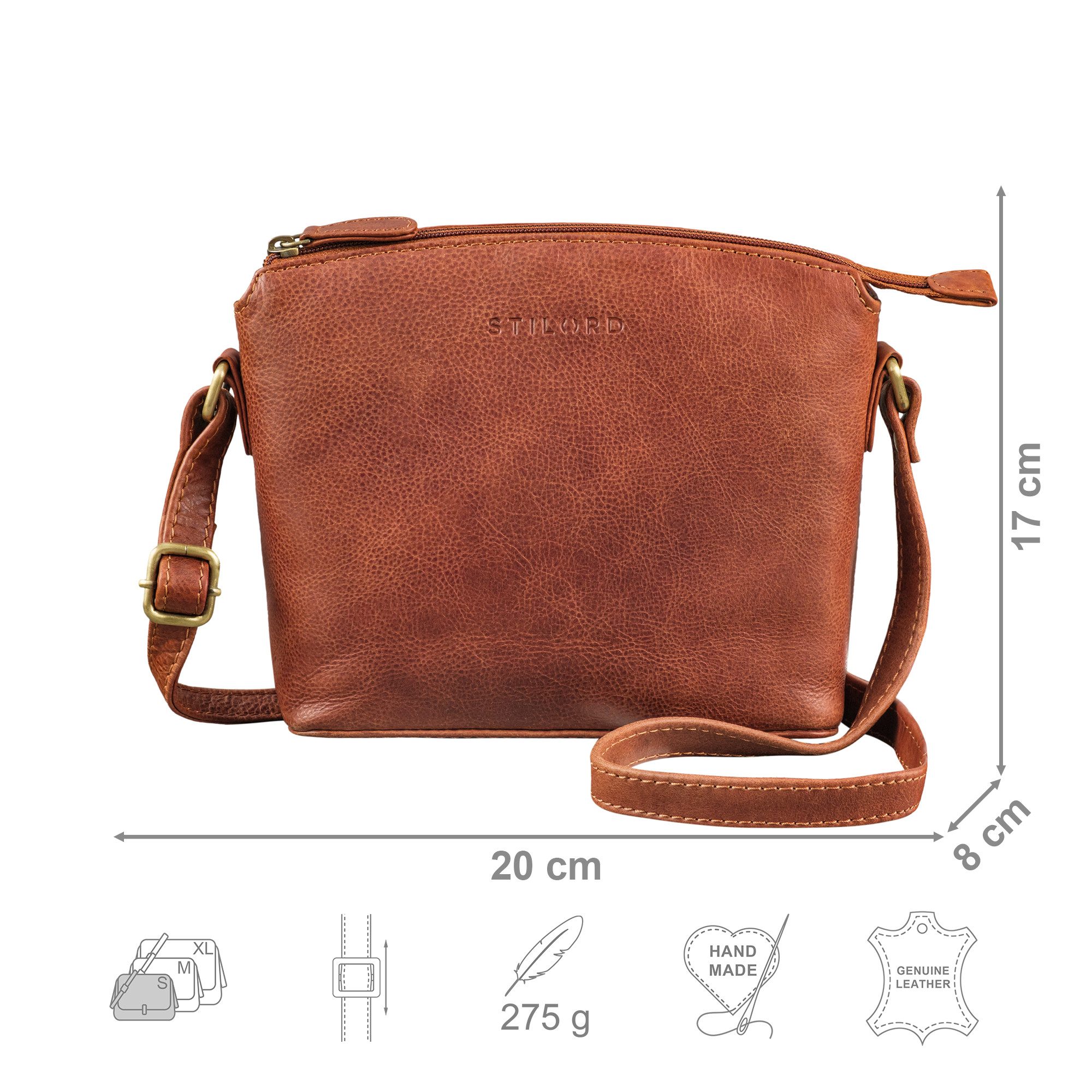 STILORD Handtasche "Melinda" Zeitlose Ledertasche Damen Umhängetasche Klein