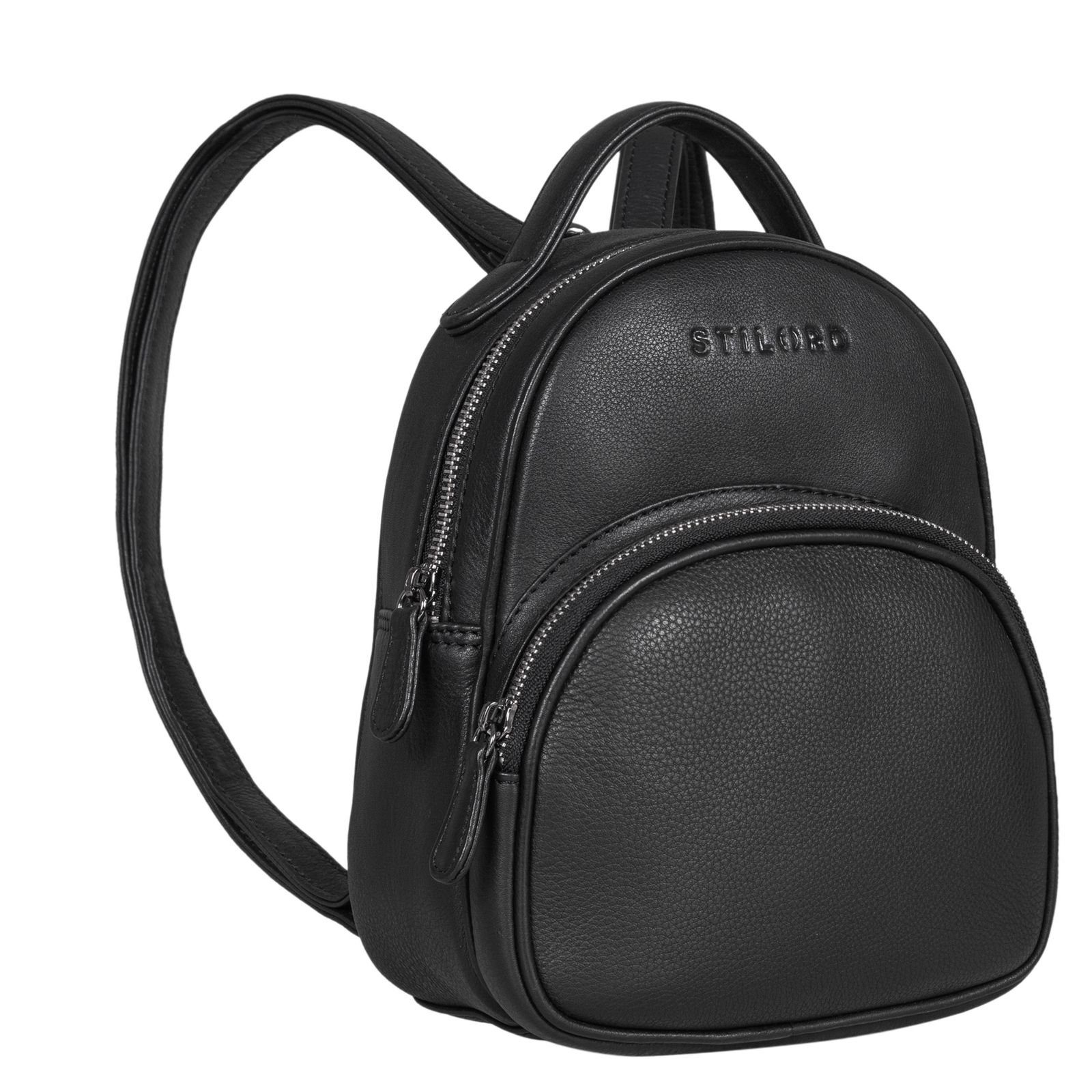STILORD Cityrucksack "Seda" Lederrucksack Damen klein