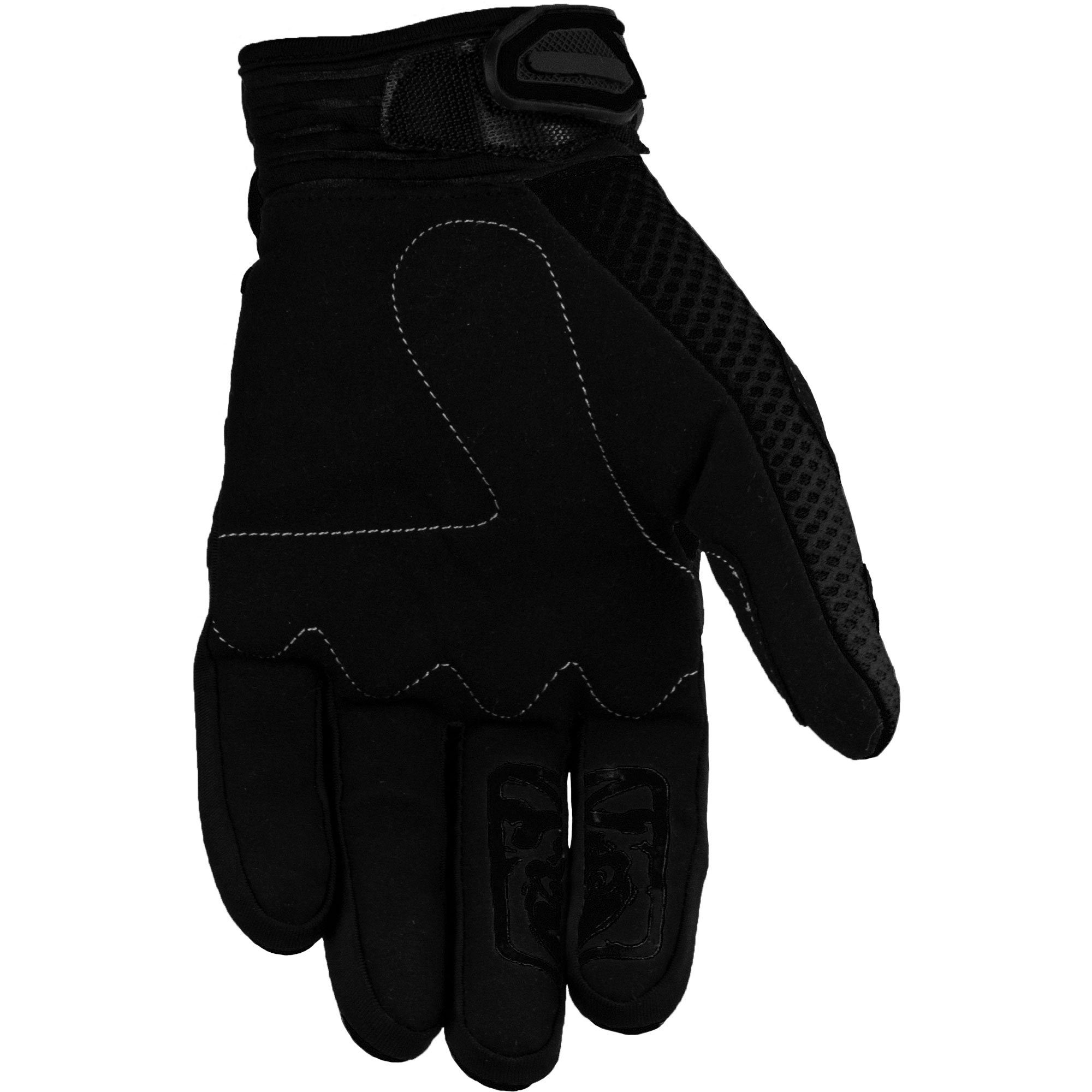 Motorradhandschuhe Faustschlag schwarz Weiteneinstellung