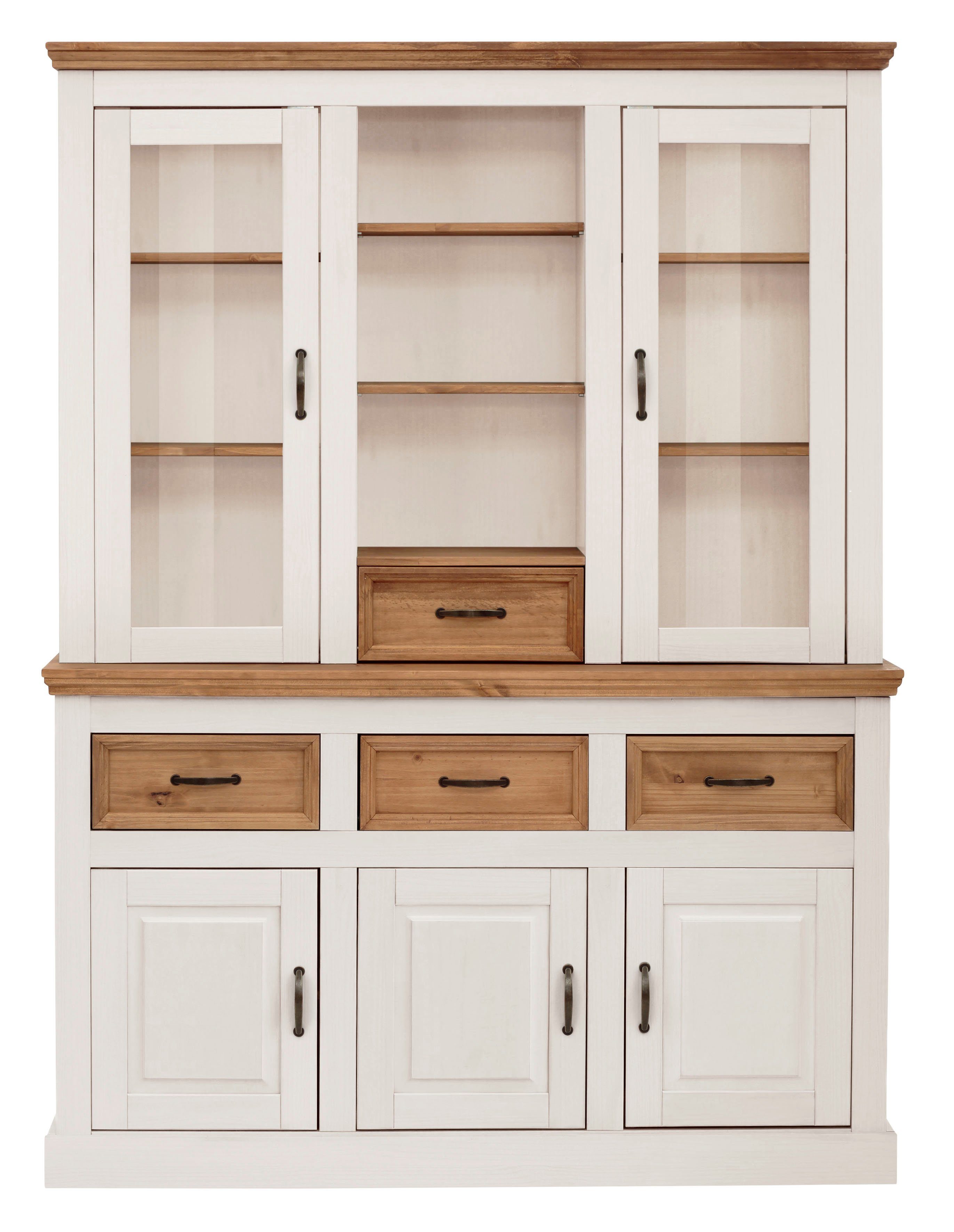 OTTO home Buffet Selma aus massivem Kiefernholz, mit Griffen aus antikisiertem Metall – Bild 4 von 5