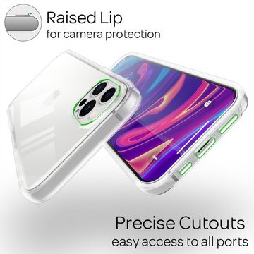 Nalia Smartphone-Hülle Apple iPhone 12 Pro Max, Klare 360 Grad Hülle / Rundumschutz / Transparent / Displayschutz Case