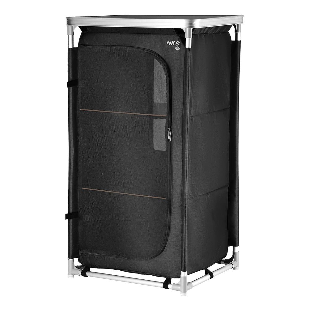 NILS CAMP Campingschrank Outdoor Reiseschrank (Spar-Set, 62 x 48 x 105 cm, 3 Fächer) praktischer und robuster Begleiter für Camping
