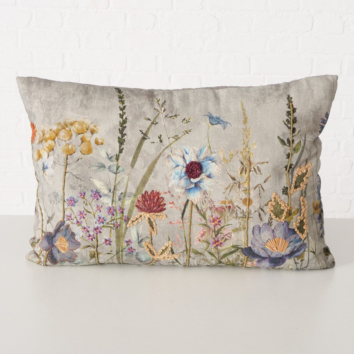 BOLTZE GRUPPE GmbH Dekokissen Dekokissen BLOMSTER, Blumenmuster, 100% Baumwolle