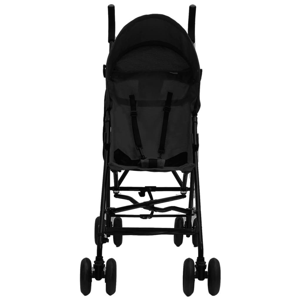 vidaXL Kinder-Buggy Kinderwagen Anthrazit und Schwarz Stahl