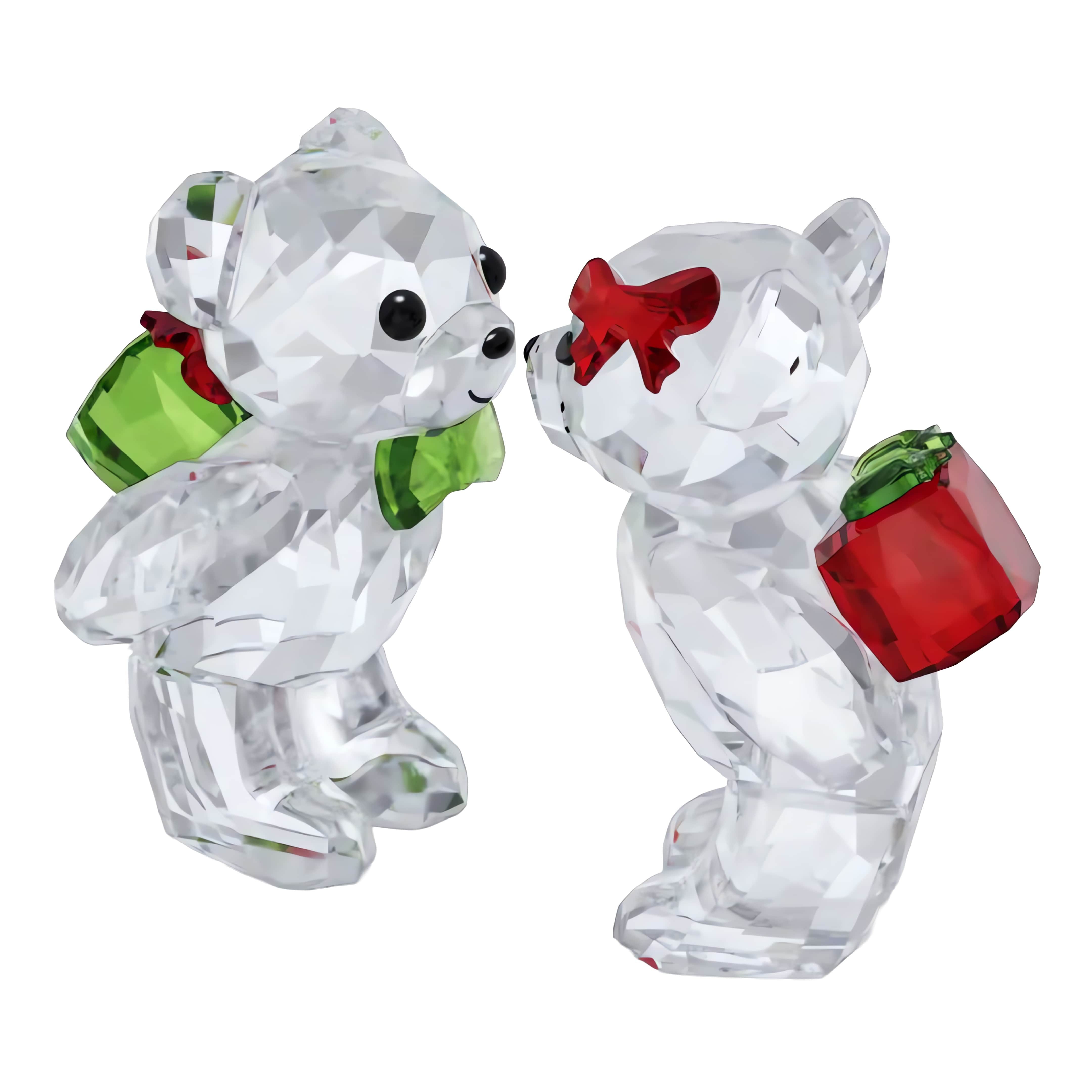 Swarovski Weihnachtsfigur Kristallfigur Sammelfigur Dekofigur KRIS BEAR Jahresausgabe 2026 (Set, 2 St), Swarovski® Kristall