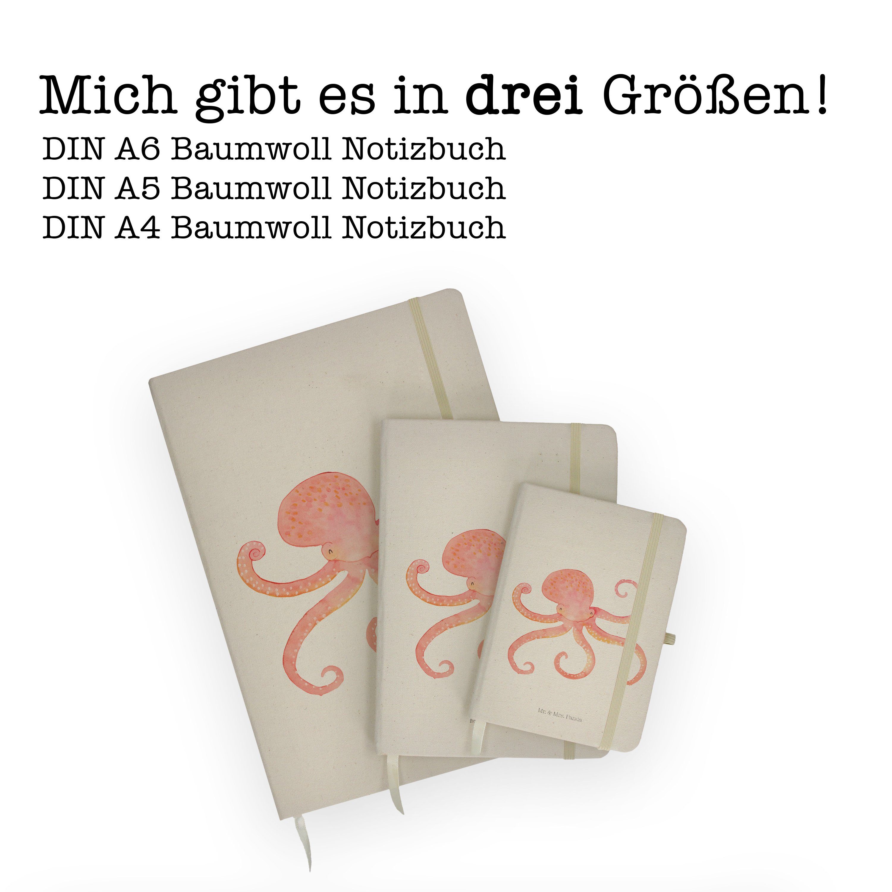 Oze Geschenk, Panda Transparent Journal, Tintenfisch - Skizzenbuch, - Mrs. & Mr. Meer, Notizbuch