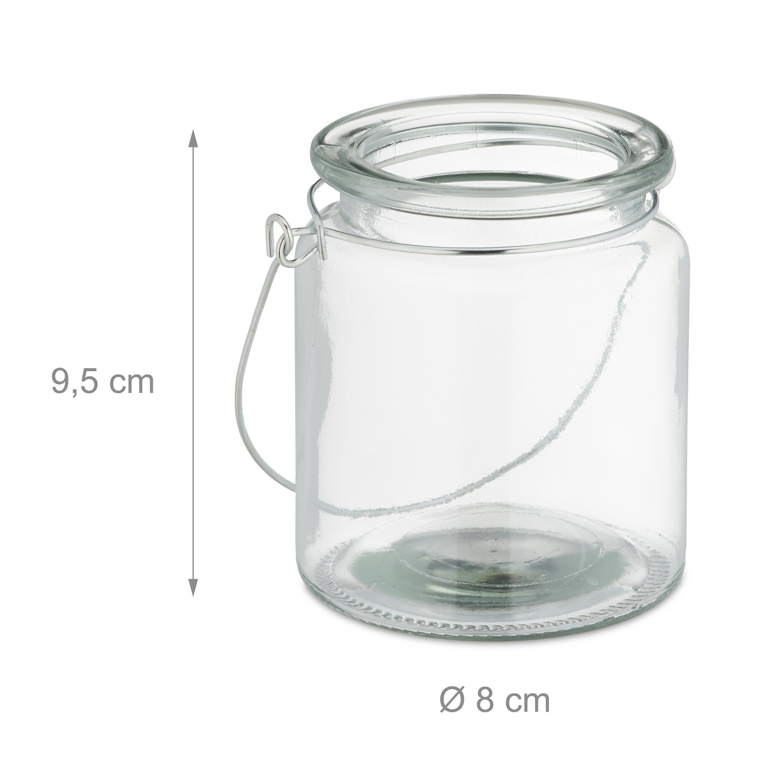 relaxdays Windlicht Glas 12er Set