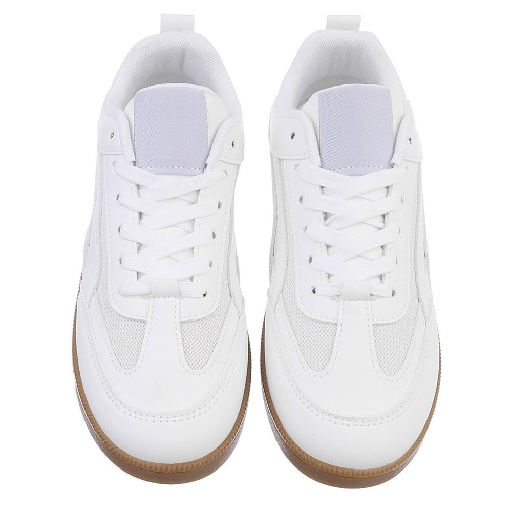 Ital-Design Damen Low-Top Freizeit Sneaker (88843635) Flach Sneakers Low in Weiß
