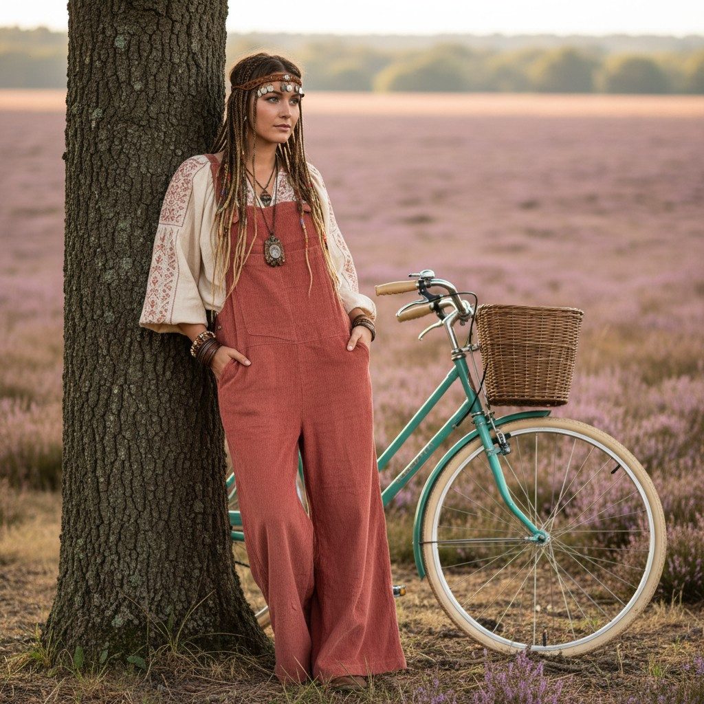 Guru-Shop Relaxhose Oversize Latzhose, Japan Style, Boho Hose,.. alternative Bekleidung