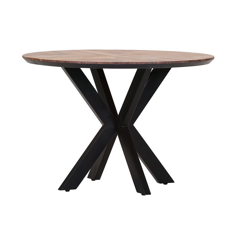 Lomadox Esstisch RAISIO-123, Tisch, rund Altholz recyceltem Unikat 110cm, aus