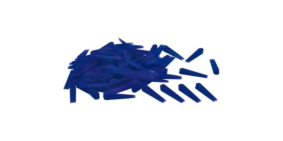 Karl Dahm Verlegeset Karl Dahm Fliesenkeile aus Plastik, blau, 500 Stück I 30 x 6 x 5 mm