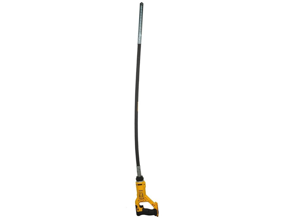 DeWalt Akku-Betonverdichter 18 V / Basisv, Schlauchlänge: 120 in cm, ohne Akku und Ladegrät, 1,2 m langer flexibler Gummischaft