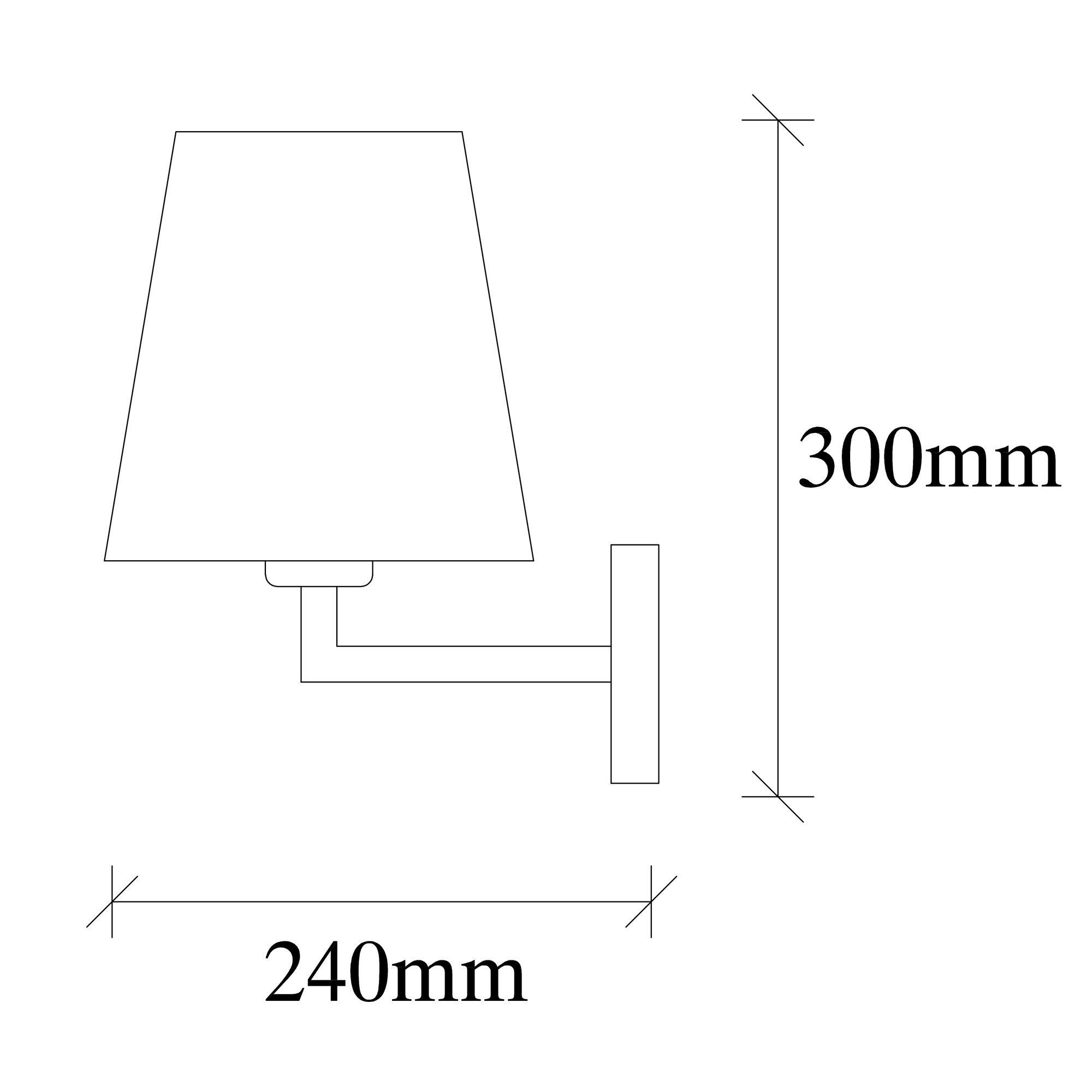 Opviq Wandleuchte Profil OPV, Schwarz, 18 Metallkörper 24 x cm