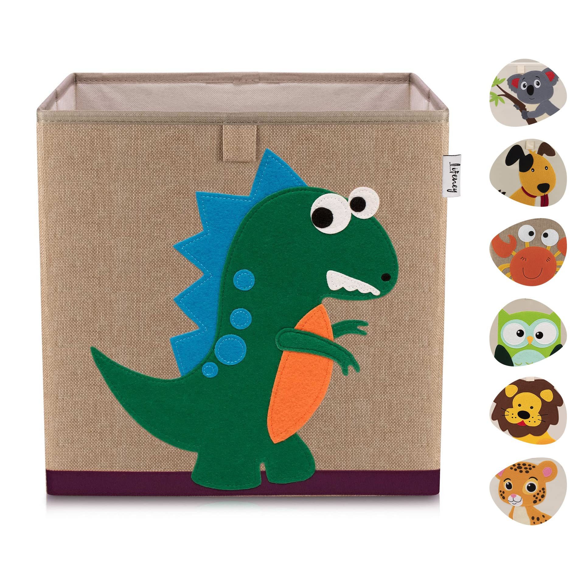 Lifeney Aufbewahrungsbox Aufbewahrungsbox mit Dinosauriermotiv für Würfelregale, Ideal für Spielzeug im Kinderzimmer, Tiermotiv, Ordnungsbox