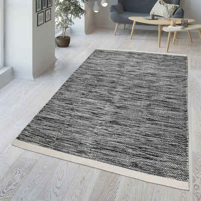 Teppich Wohnzimmer-Teppich Handgewebtes Flachgewebe Aus Wolle, TT Home, rechteckig, Höhe: 12 mm