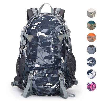 TAN.TOMI Kletterrucksack 30L Großer Wanderrucksack mit Rückenbelüftung, wasserabweisend Daypack (Ausgestattet mit 1-Rucksack und 1-Regenabdeckung), mit Regenschutz für Outdoor Reisen Camping Trekking