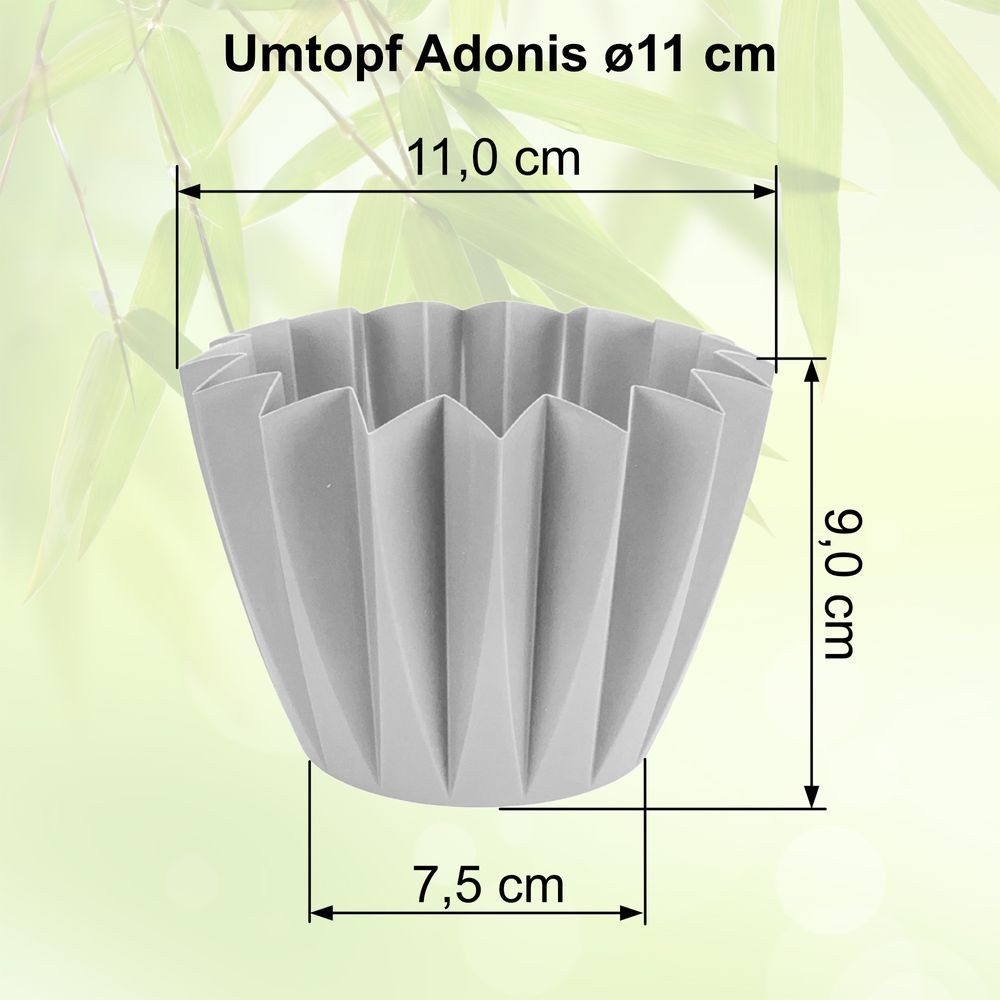 Heimwerkercenter Übertopf MePla - 10 Stück - Umtopf Adonis ø11 - Orange