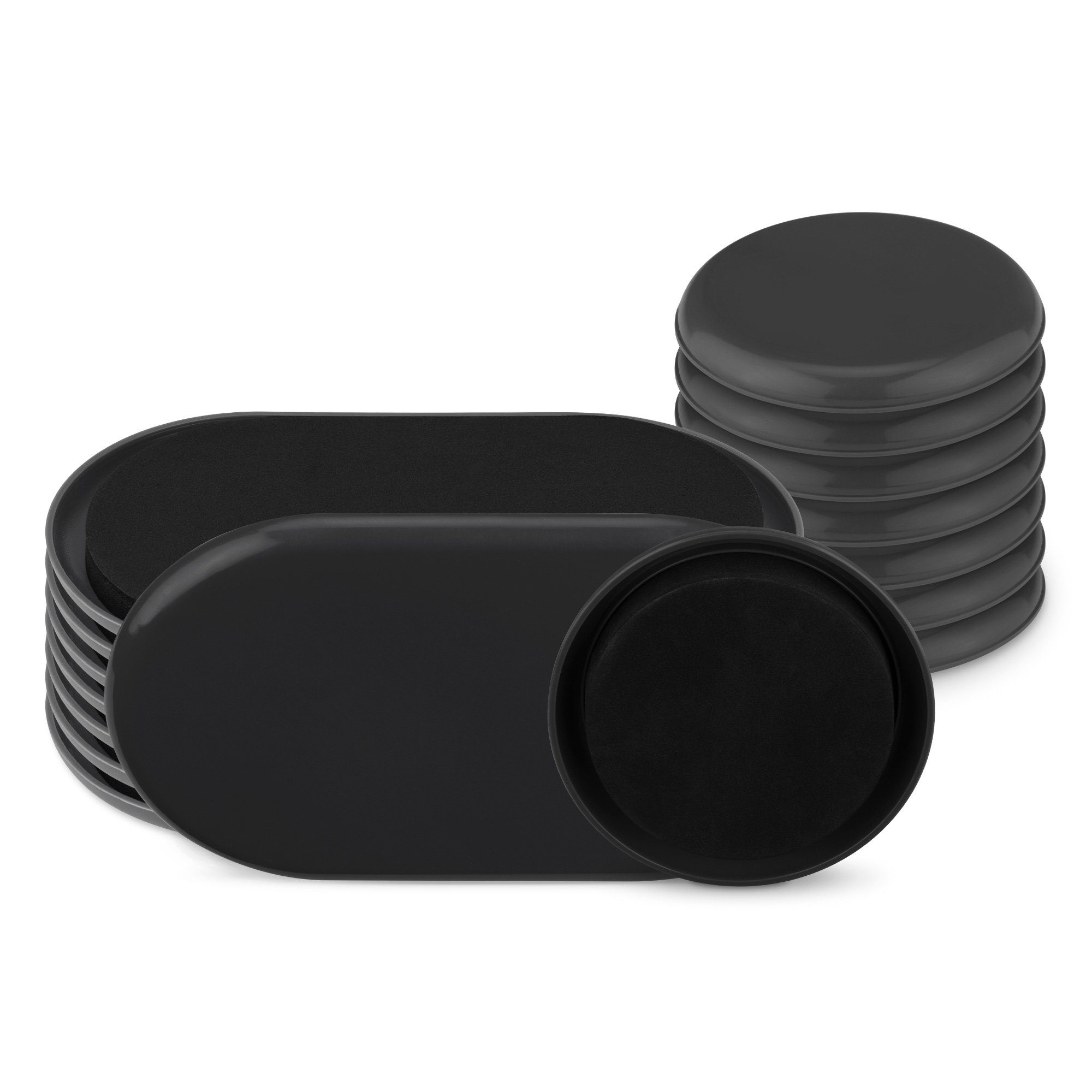 Möbelfuß Möbelgleiter Set rund/oval - 16x - für schwere Möbel - Teppichgleiter