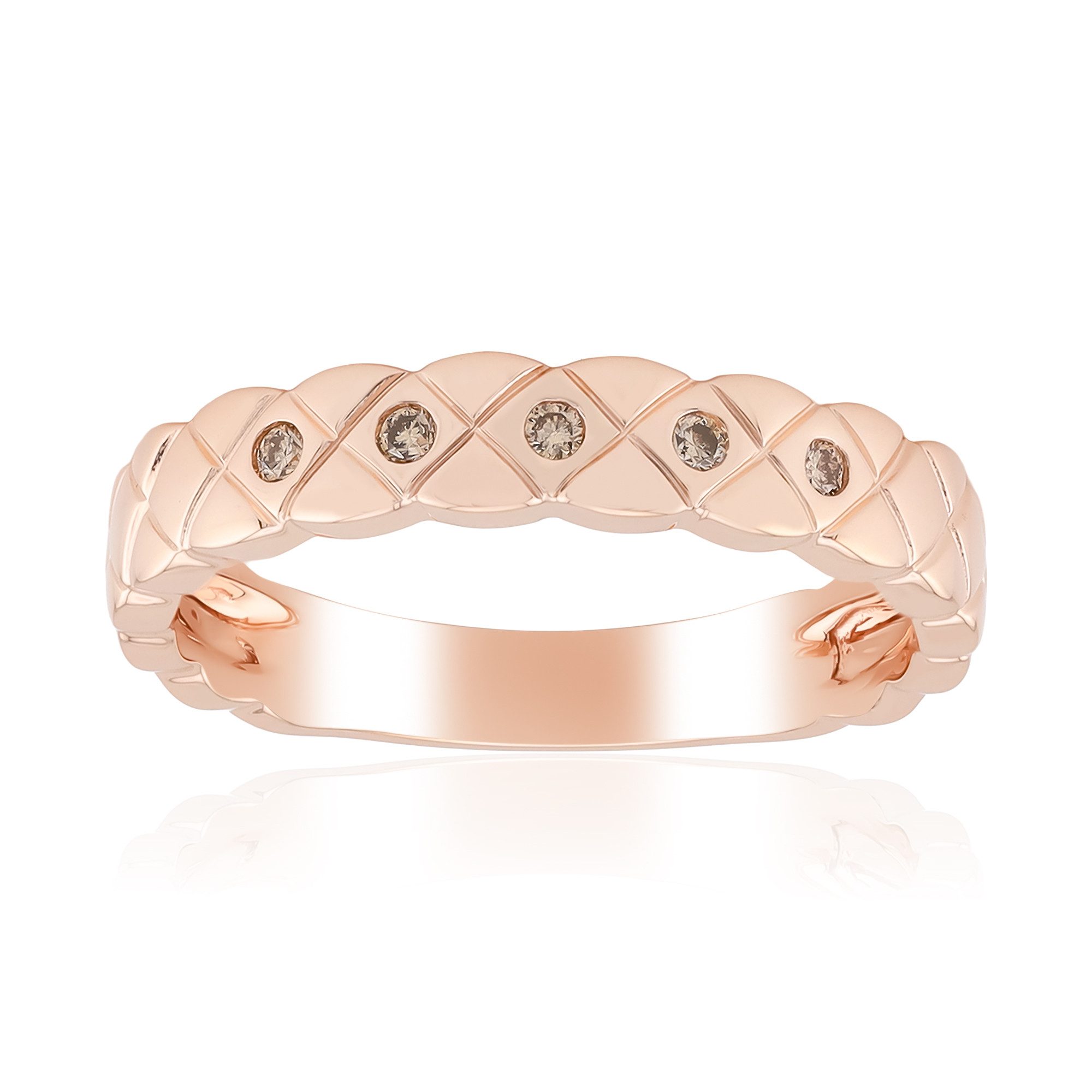 Cavill Diamantring Argyle Rose – Diamantring, rosévergoldet (1-tlg)