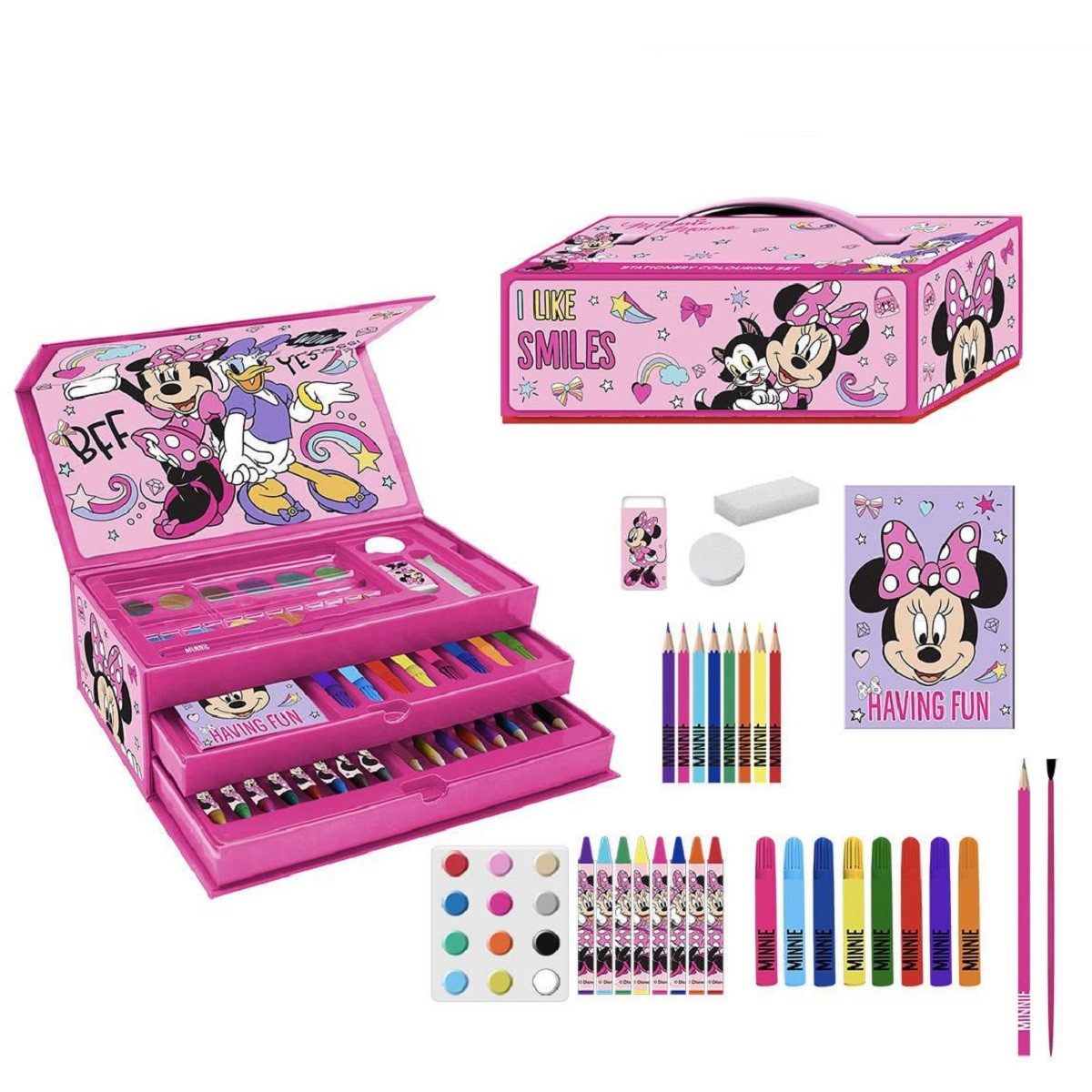 Disney Minnie Mouse Buntstift Malset für Kinder – Malen und Gestalten mit der Lieblingsfigur
