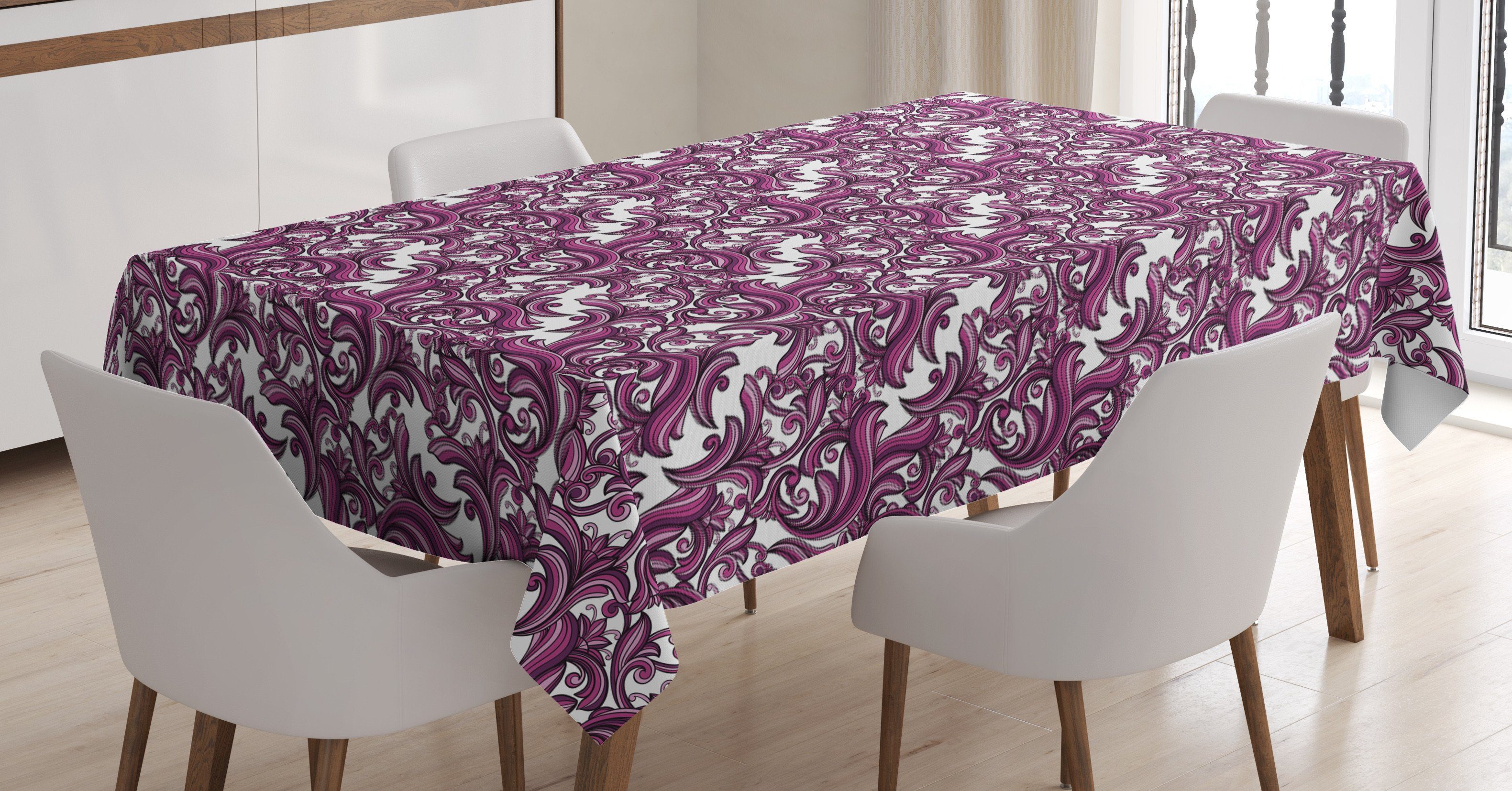Tischdecke Blumenkunst Farben, den Waschbar Bereich Für Abakuhaus Abstrakte Jahrgang Außen geeignet Klare Farbfest