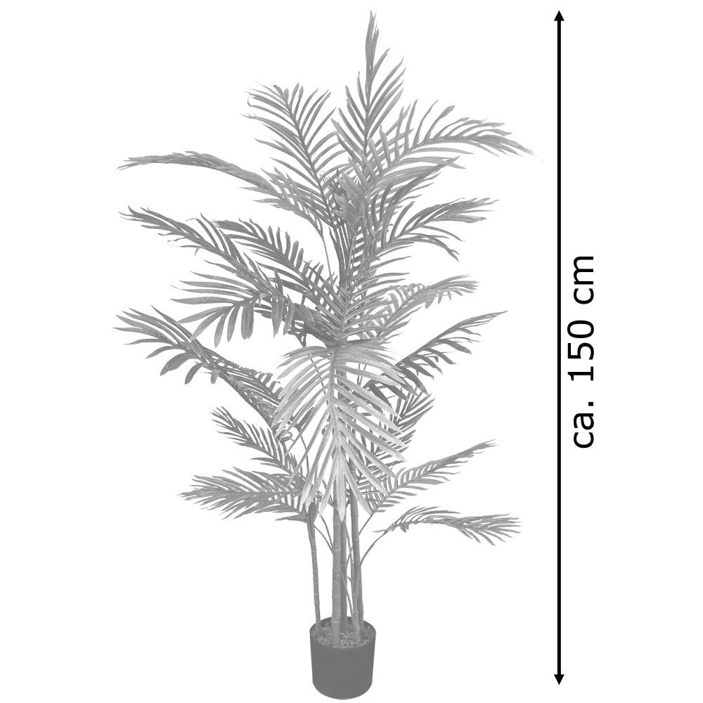 150cm Pflanze Fächerpalme Kunstpflanze Künstliche Decovego Decovego, Kunstpflanze Palmenbaum Palme