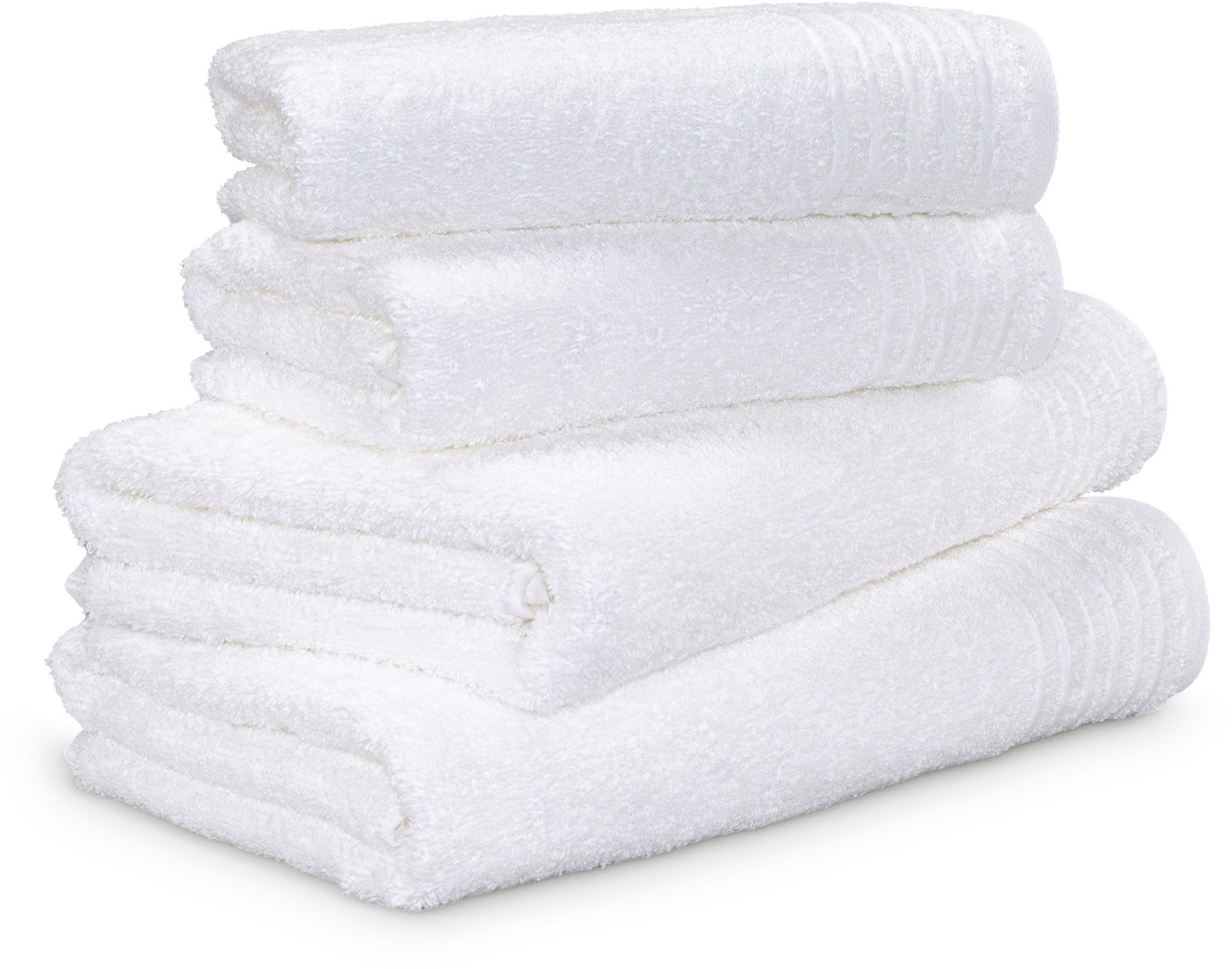 Möve Handtuch Set New Classic, Walkfrottier (4-St), 2x Hand- und 2x Duschtücher, 100% bester Baumwolle (480 g/m)