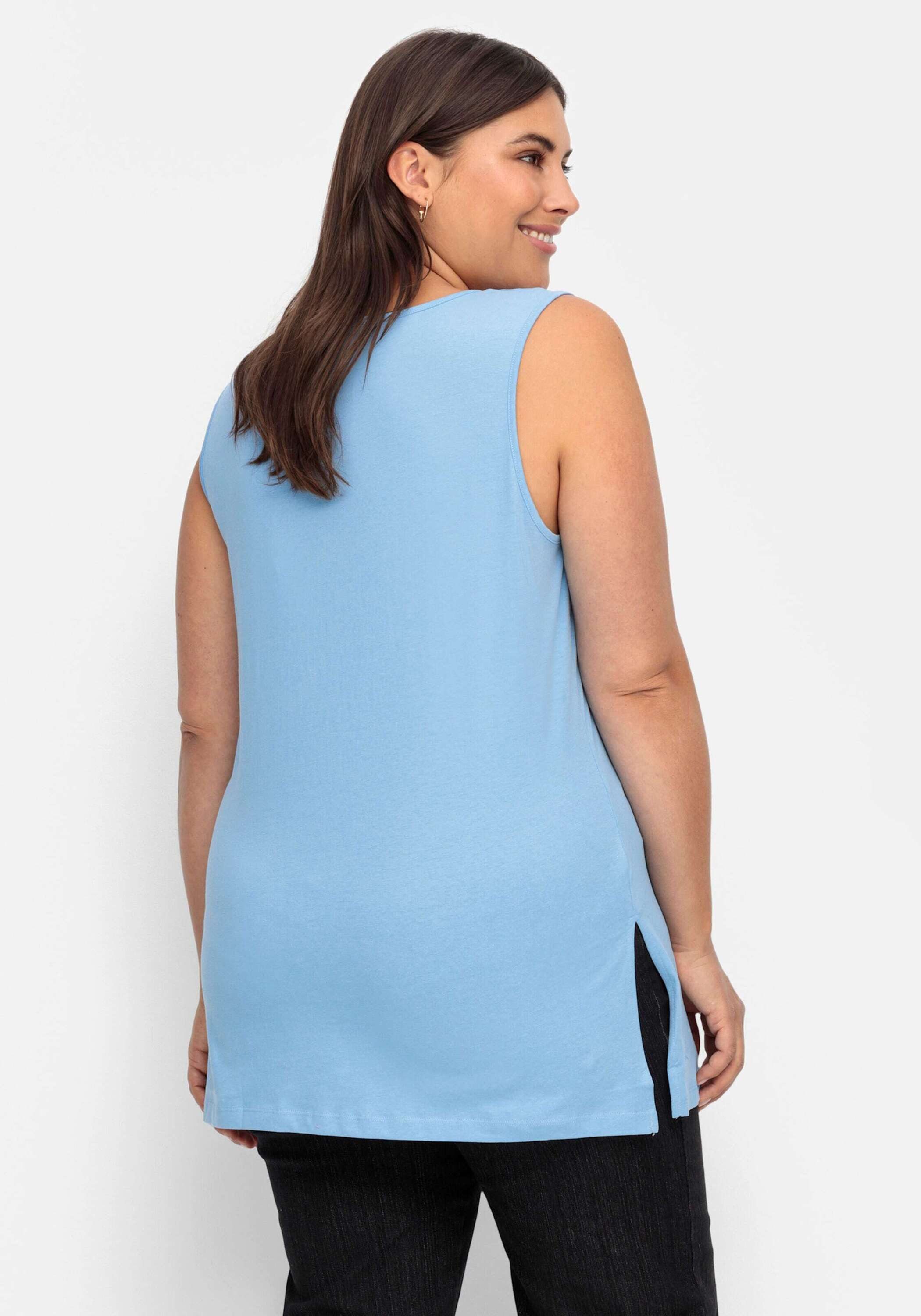 Sieh an! Shirttop Longtop Ärmellos