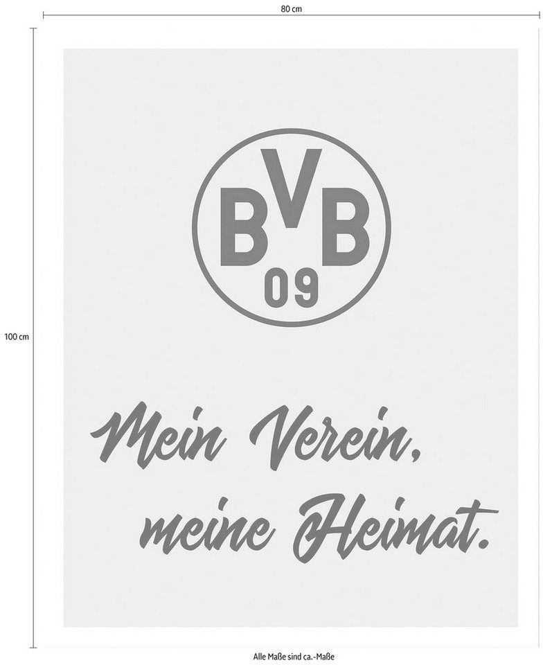Wall-Art Poster »BVB Mein Verein, meine Heimat«, Poster, Wandbild, Bild, Wandposter-HomeTrends