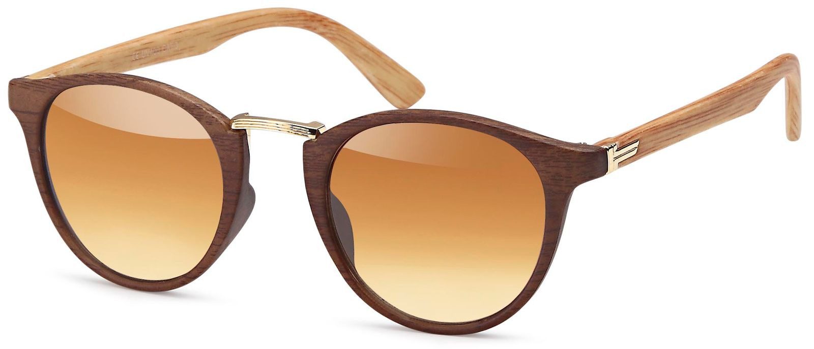 Sonnenbrille Panto Sonnenbrille Holz Optik