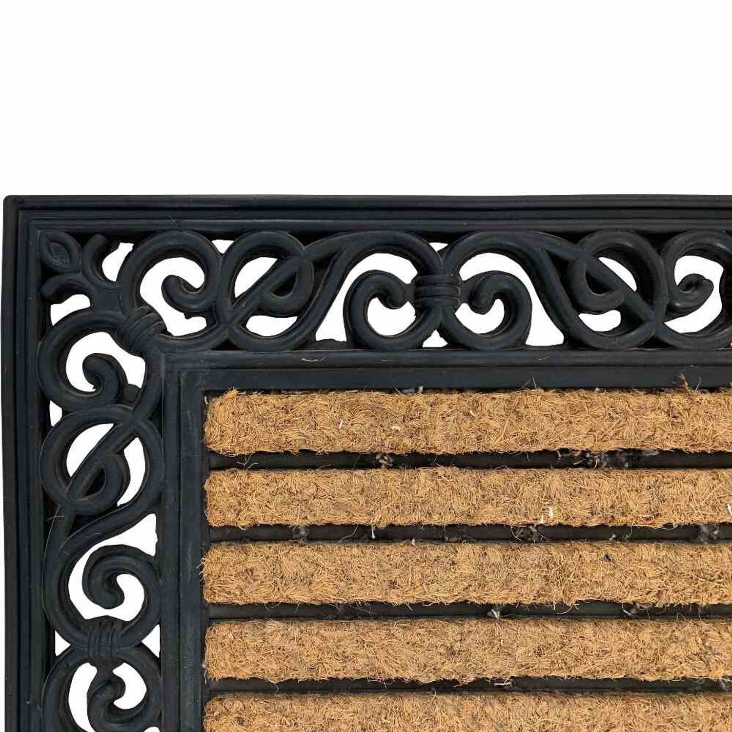 Siena Garden Fußmatte Gummimatte Impalla 45x75cm schwarz Schmutzfangmatte Türmatte Fußabtret