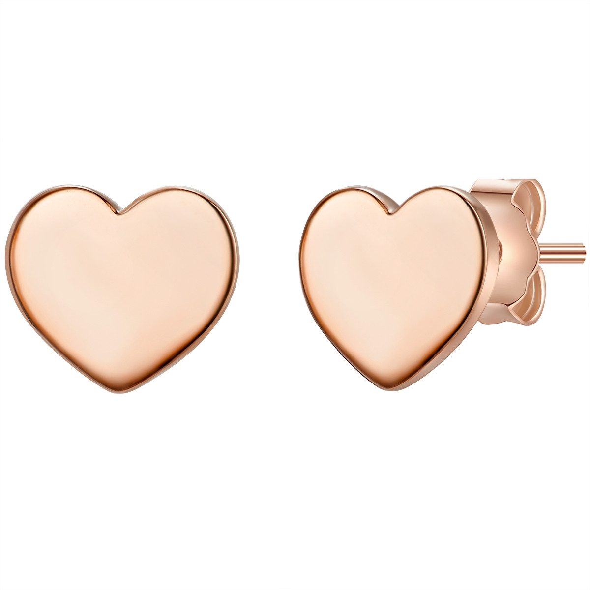 Lulu & Jane Paar Ohrstecker Herz roségold günstig online kaufen