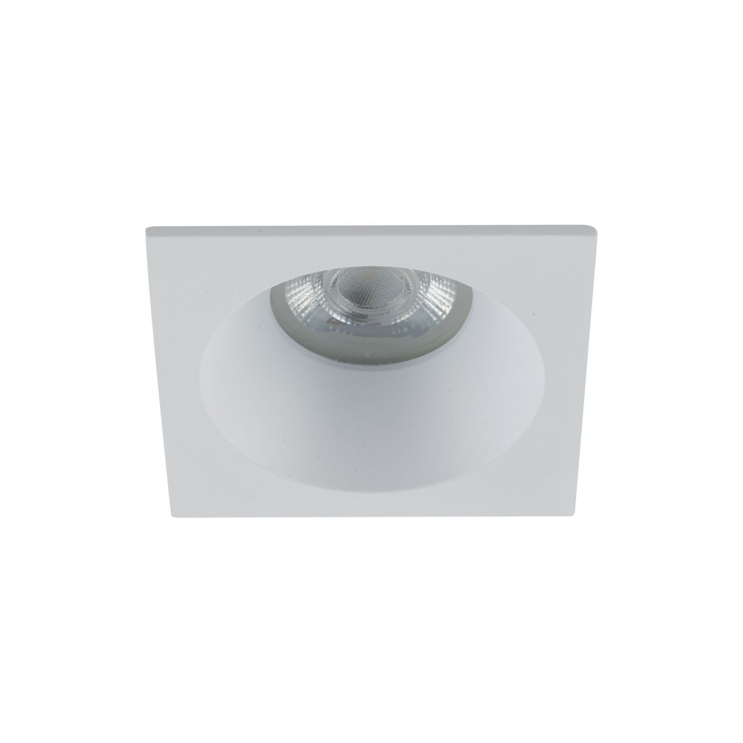 Licht-Erlebnisse Einbauleuchte MAQIS, ohne Leuchtmittel, Glas Metall 8,5 cm breit IP65 Weiß GU10 eckig