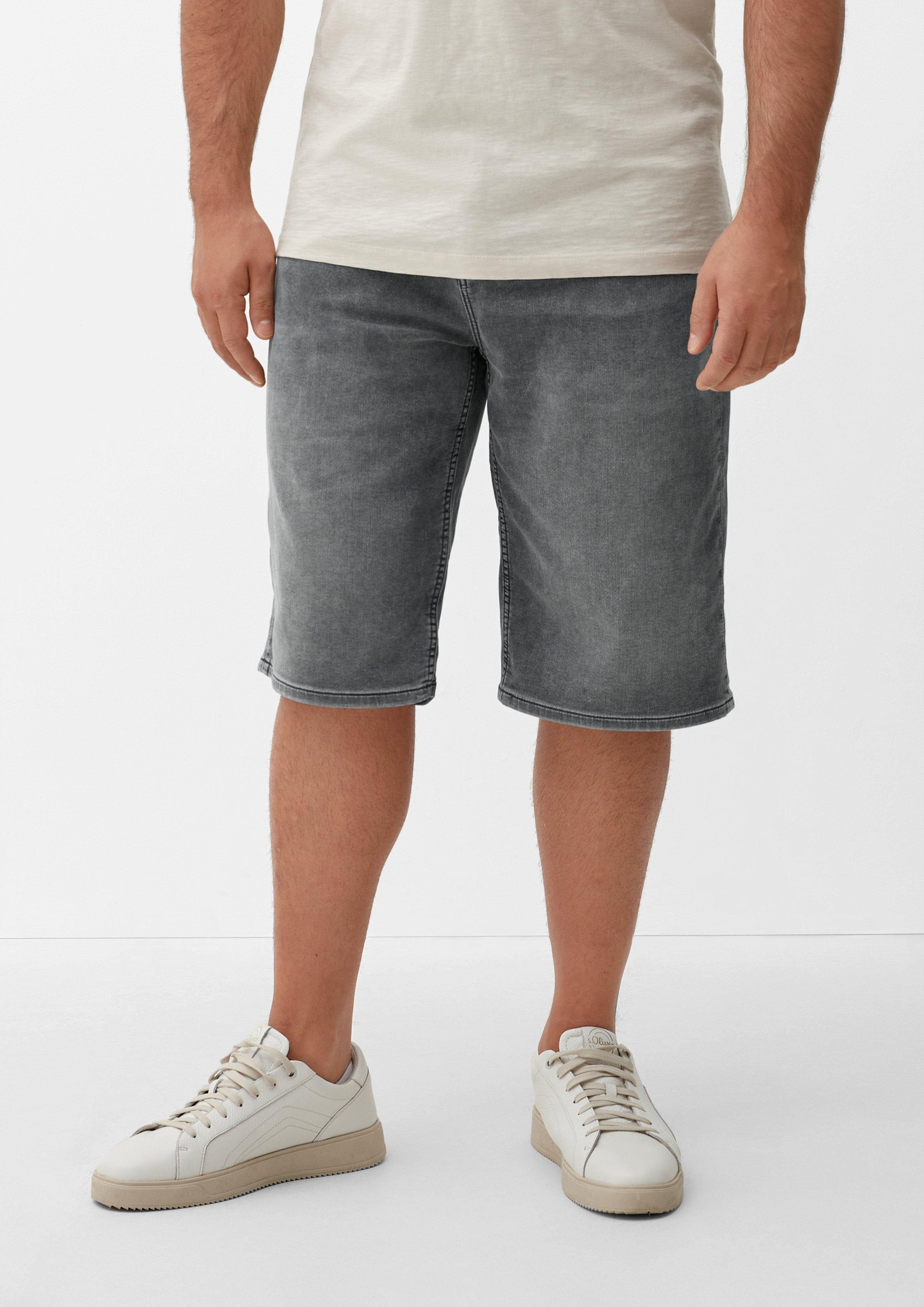 Straight steingrau Jeans-Shorts Relaxed Rise Casby / s.Oliver Leg Jeansshorts / Fit Mid /