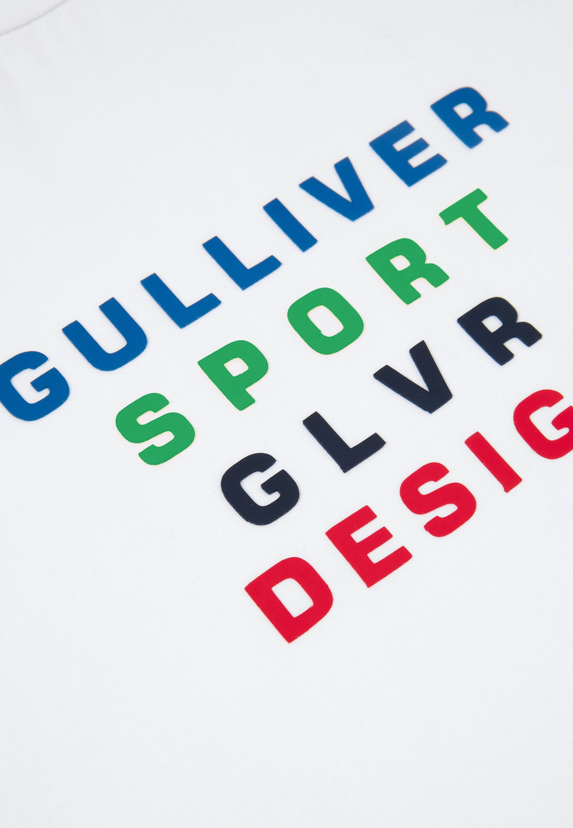 T-Shirt buntem Frontprint mit Gulliver