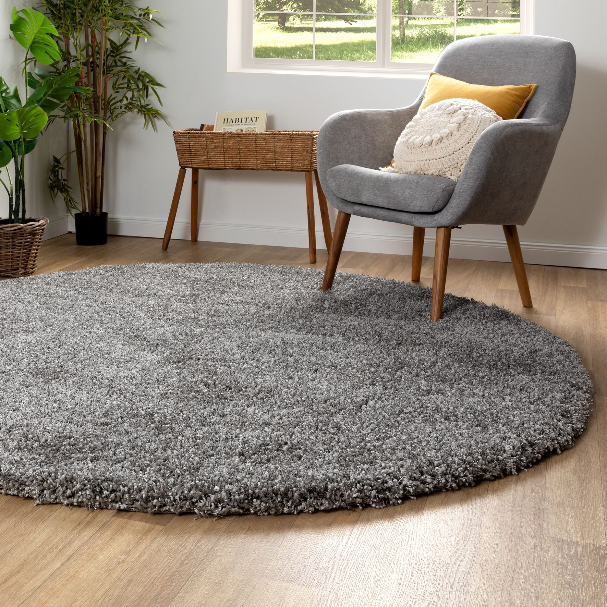 Steffensmeier Hochflor-Teppich Twilight - Rund, rund, Shaggy, Langflor, Kun günstig online kaufen