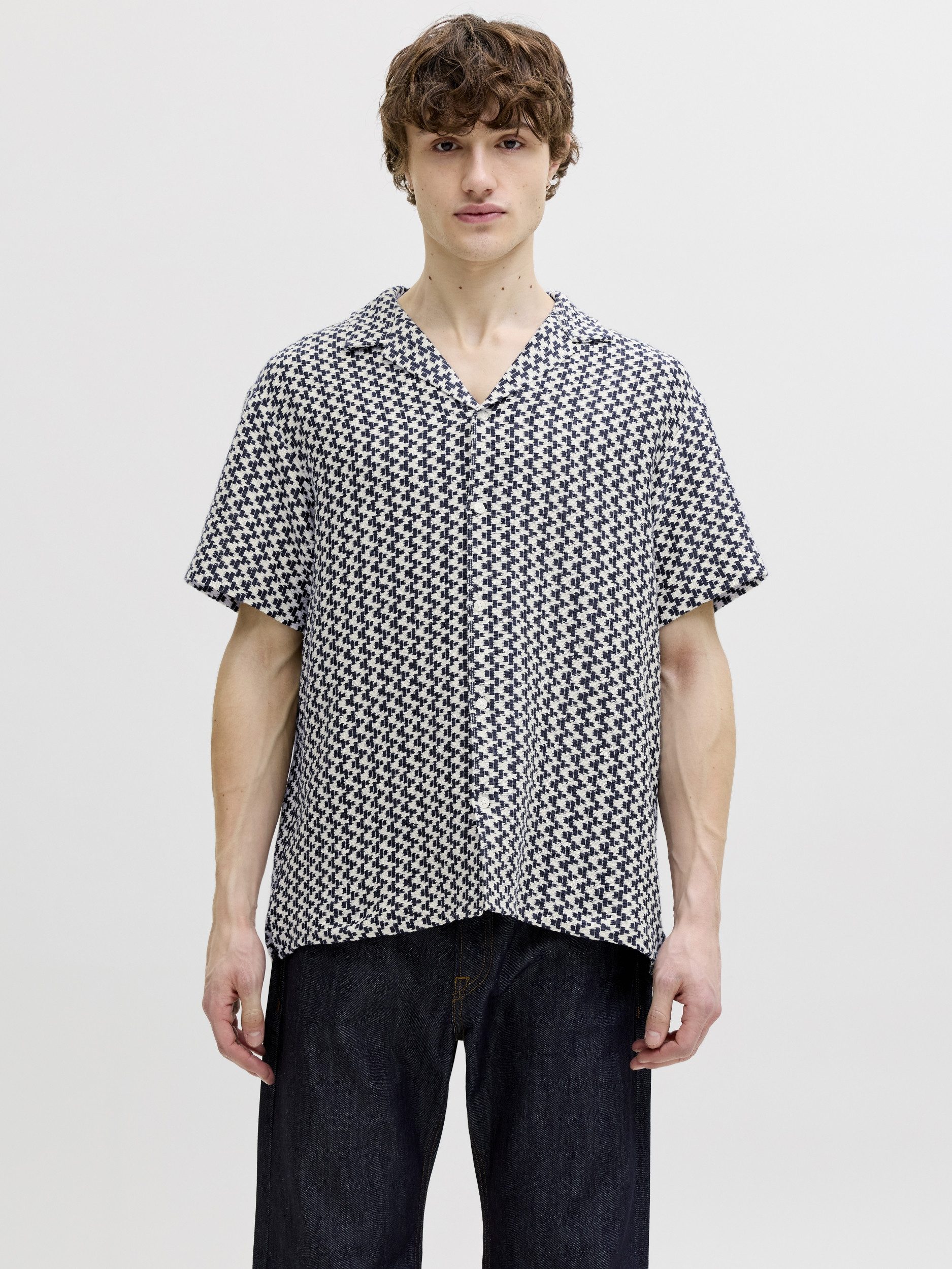 Jack & Jones Langarmhemd JORMONTAUK CROCHET SHIRT SS SA26 LN