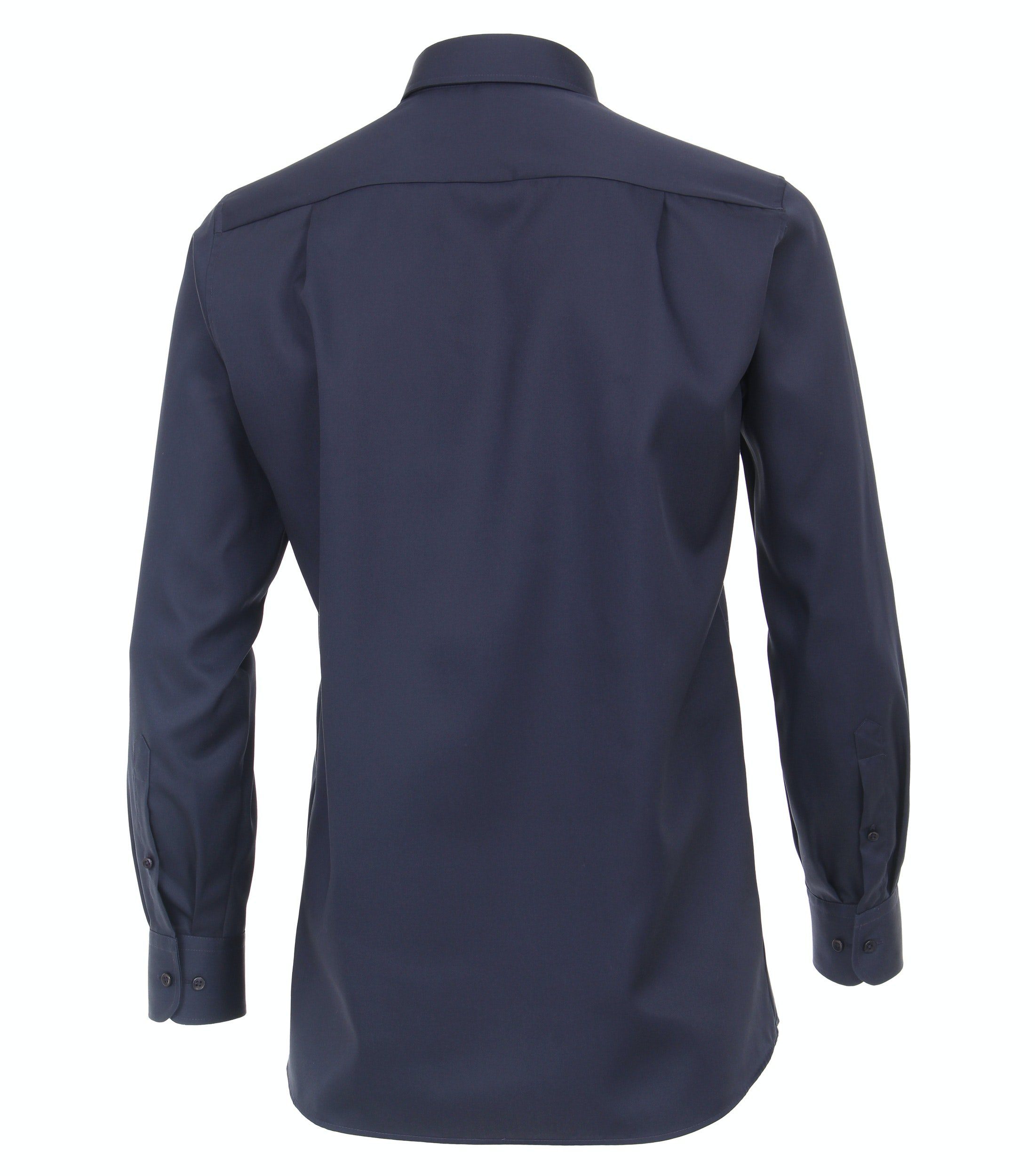 CASAMODA Businesshemd Dunkelblau Langarm - - - Comfort Einfarbig Blau (116) Fit Businesshemd 